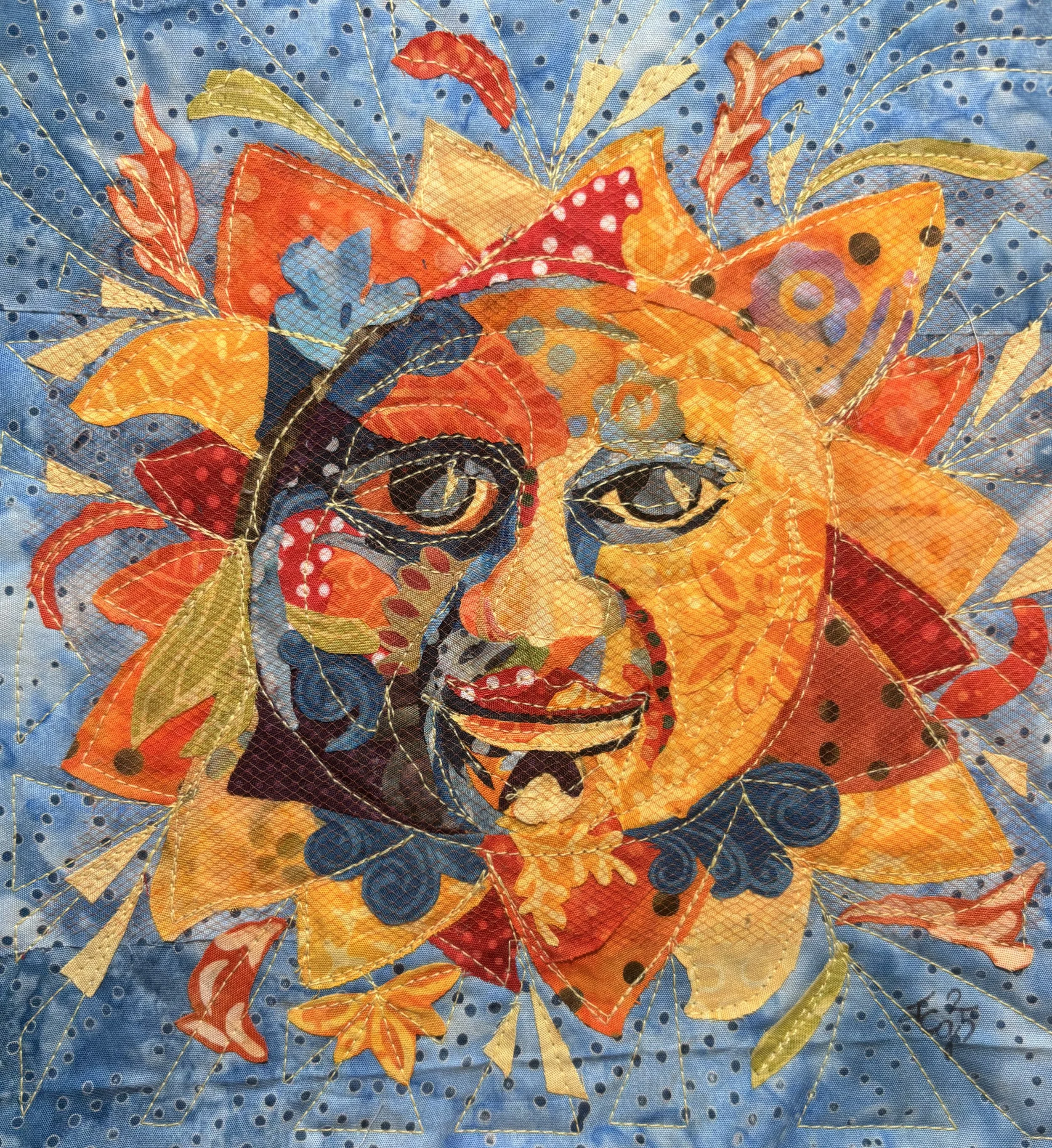 Sun Burst, 2025. 9 x 9 inches; shadow box framed. $185