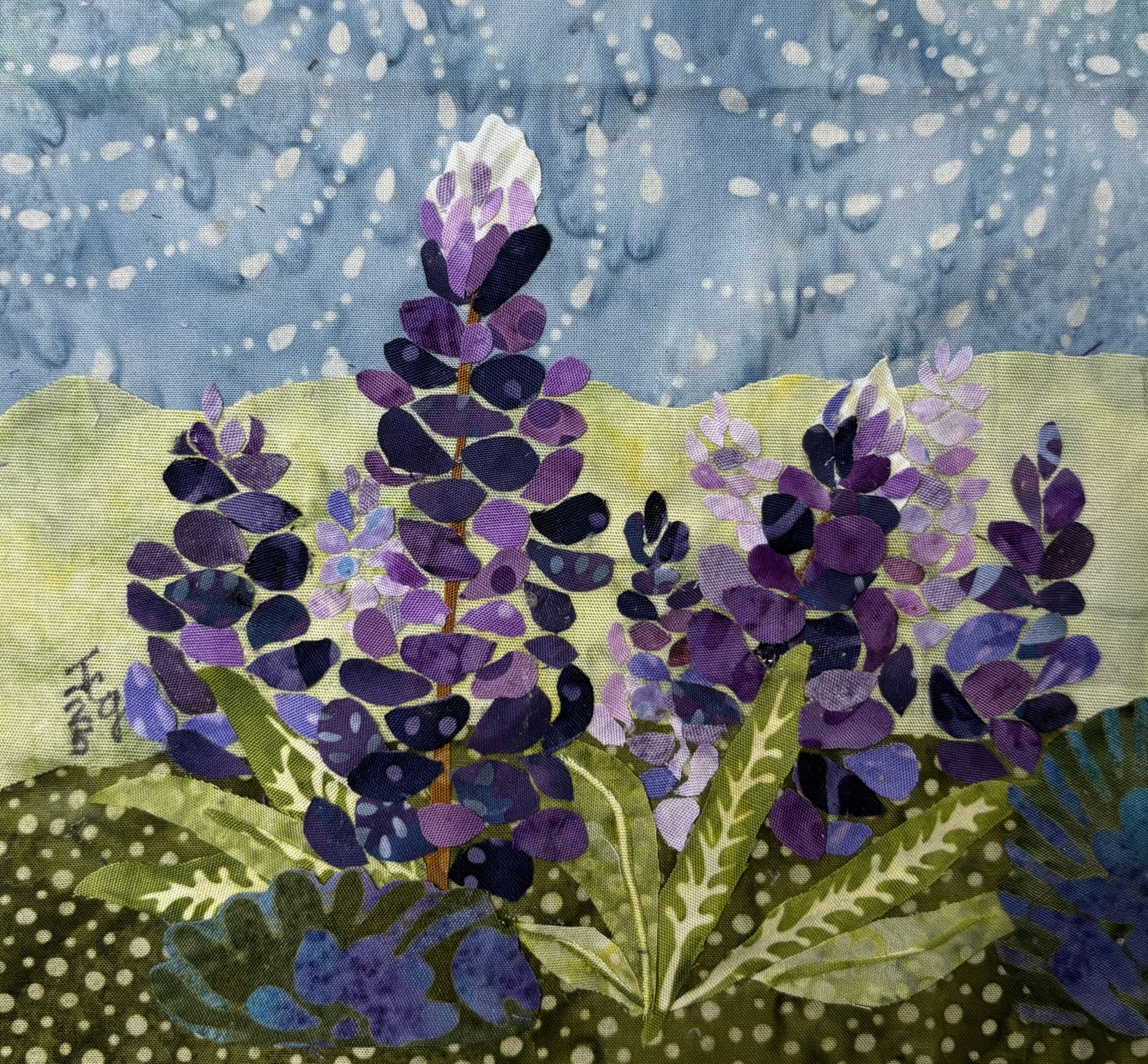 Maine's Lupines, 2025. 9 x 9 inches; shadow box framed. SOLD