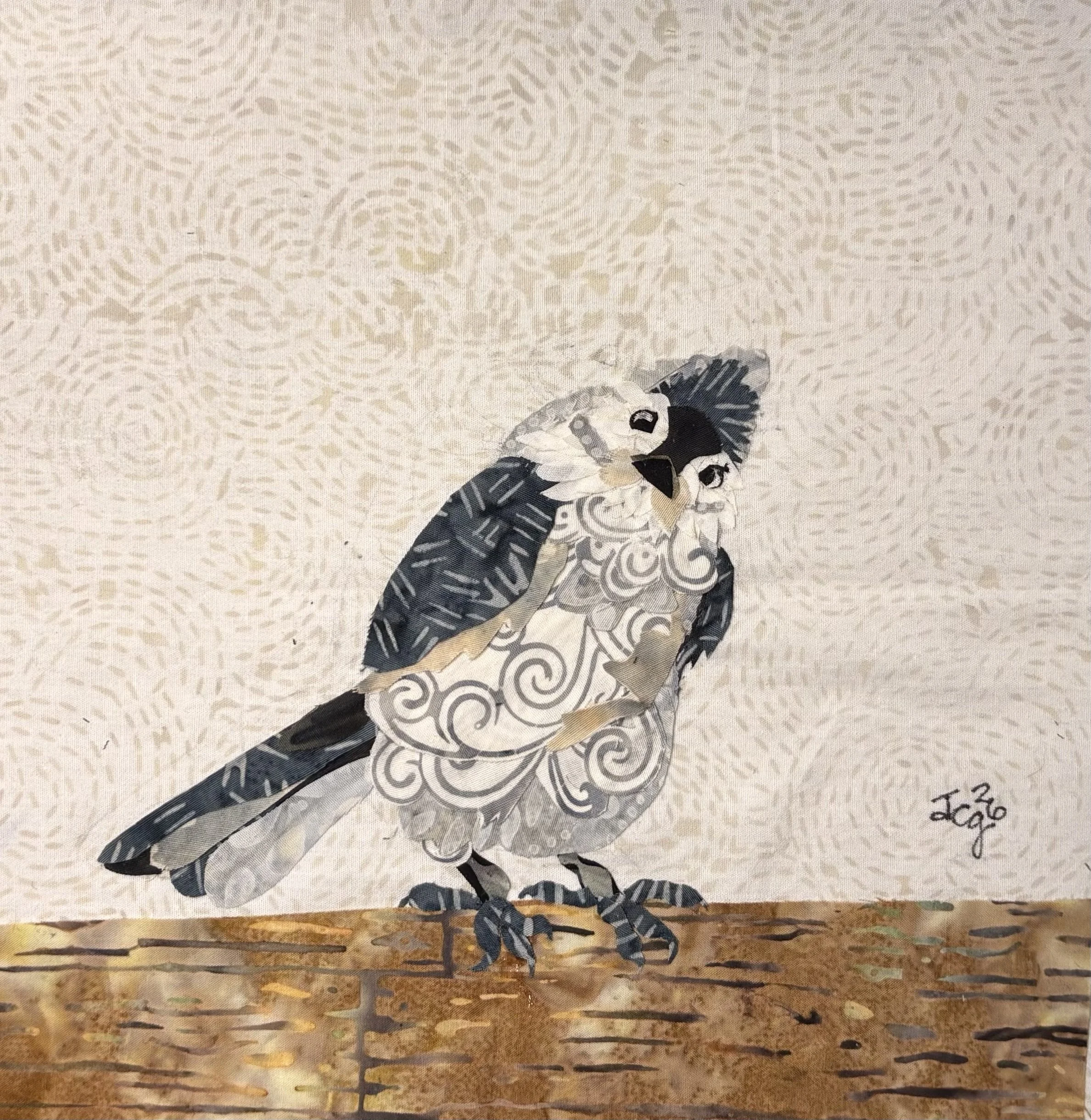 Inquisitive Titmouse, 2026. 9 x 9 inches; shadow box framed. $130