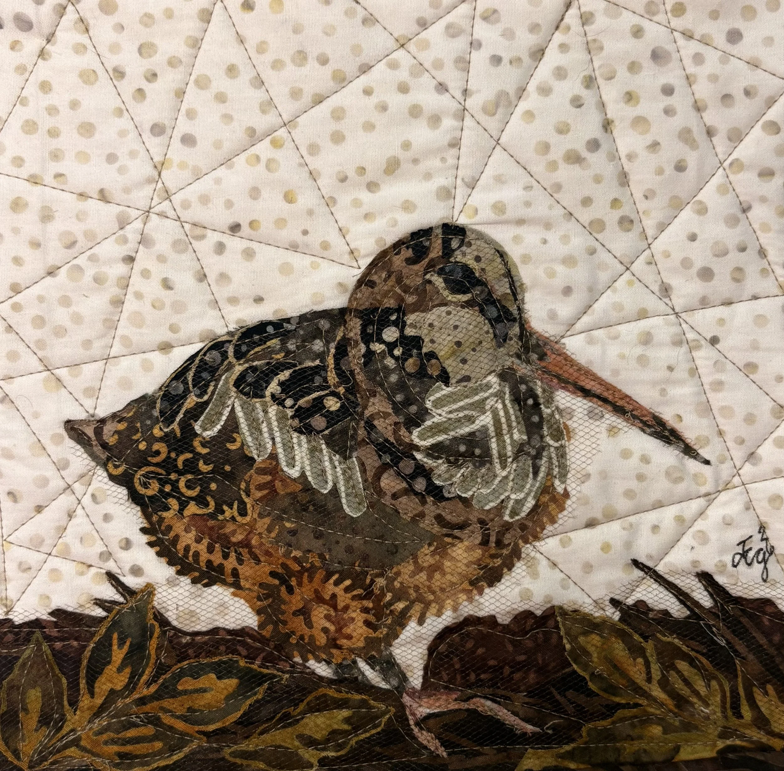 American Woodcock. 2026. 9" x 9" shadowbox framed. SOLD
