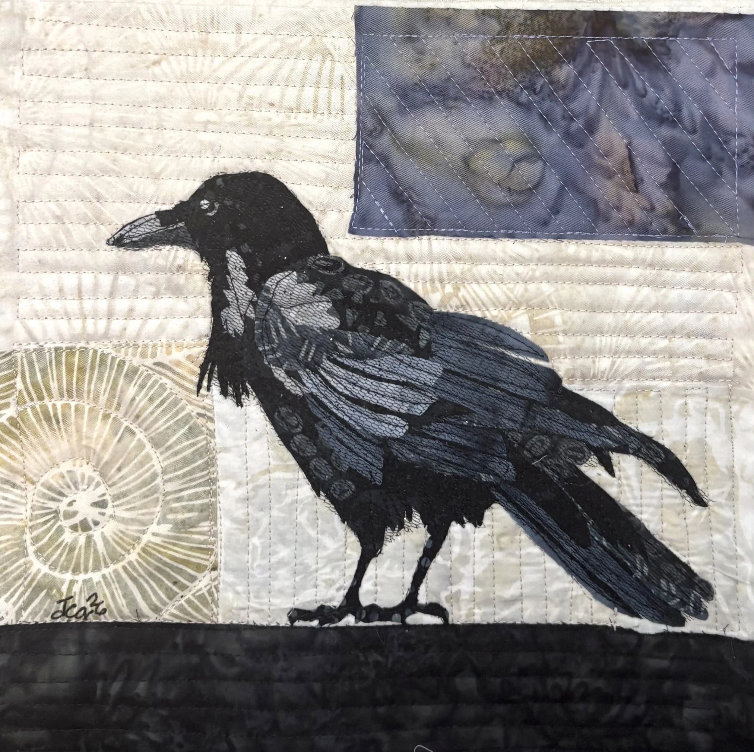 American Crow. 2026. 9" x 9" shadowbox framed. SOLD