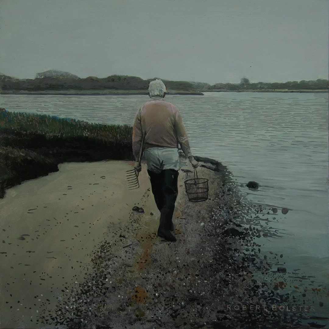 "To the Honey Hole," 12x12, 2025 oil on  board. Reserved.