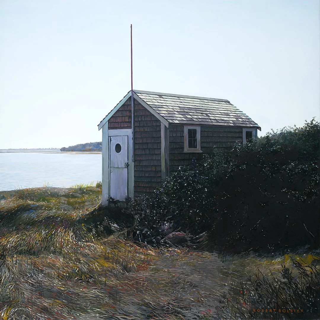 "The Way the Wind Blows" 2025 30x30 oil on linen. Tree's Place, Orleans, MA