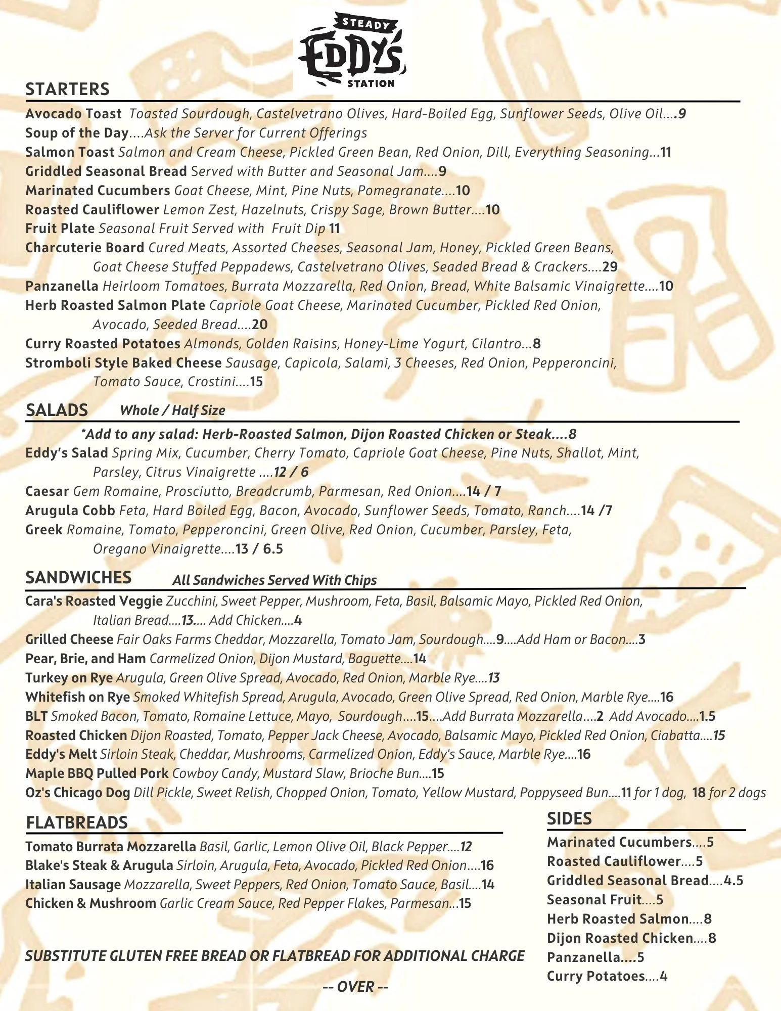 Menu — Steady Eddys