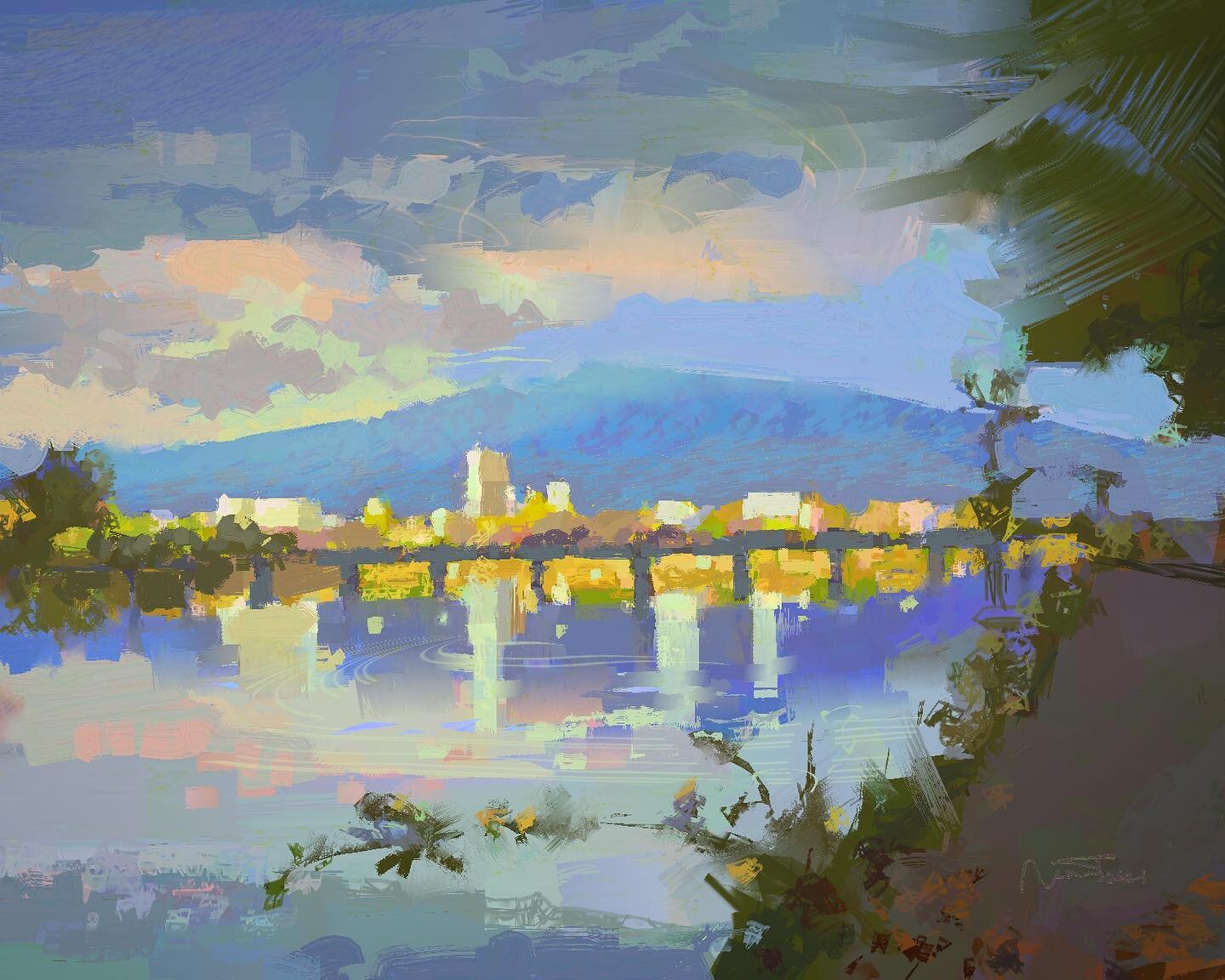 Arashiyama #HeavyPaint. 

@heavypoly @heavypaintapp @warriorpainters #warriorpainters #nopleinnogain #heavypaintapp 
#lightandshadow #arashiyama
#landscapepainting  #animationart 
#visualdevelopment 
#visdev 
#environmentdesign
#colorkey
#artstation
