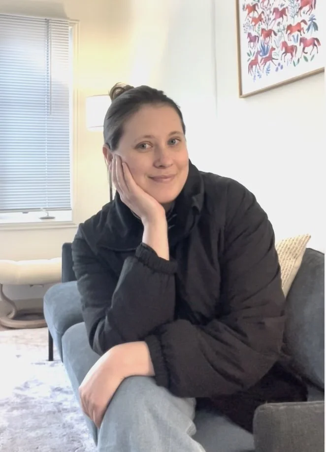 Licensed therapist Alex Goodman sitting in a Santa Barbara therapy office specializing in anxiety and overthinking