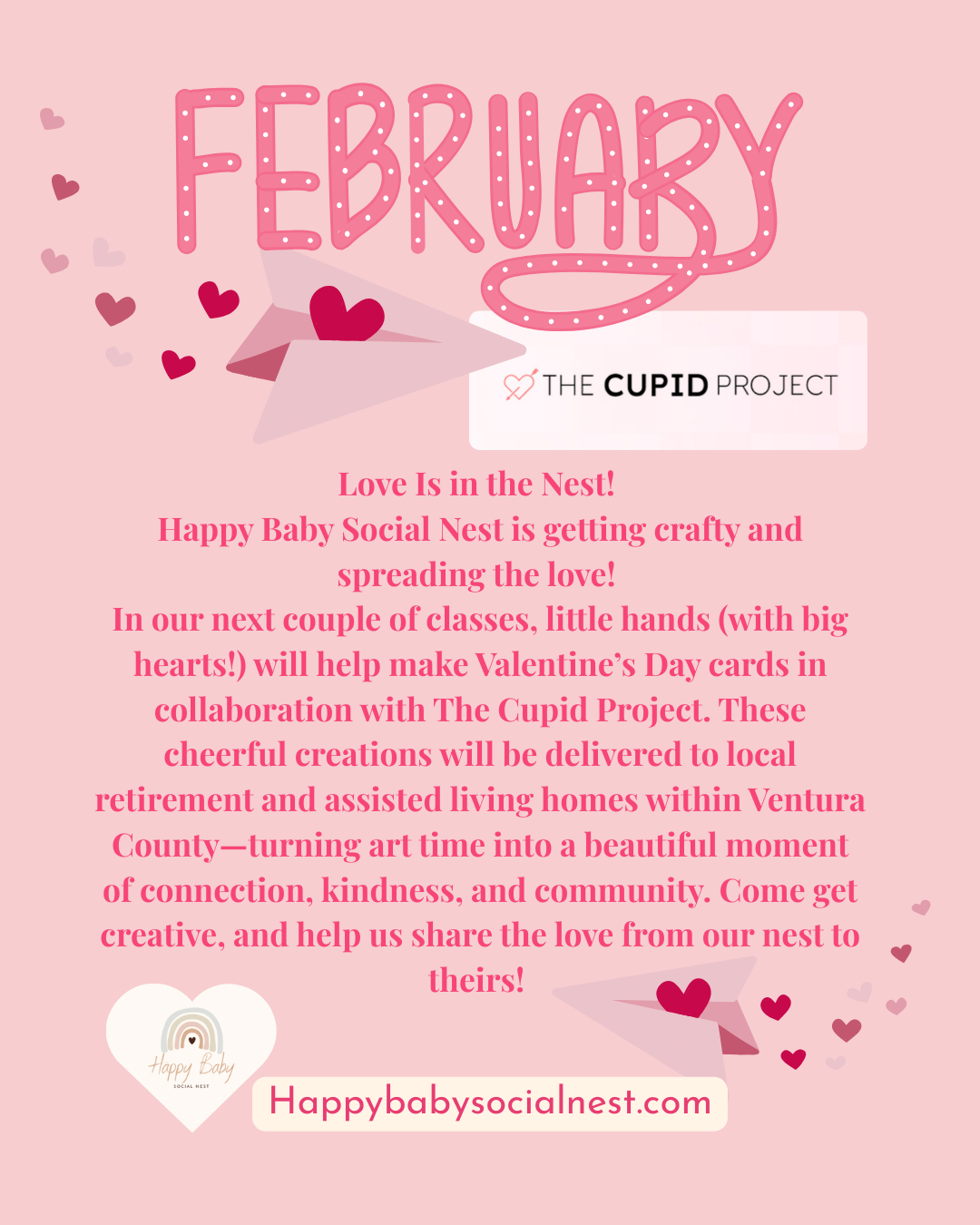 Card making for Valentines day in partnership with Cupid Project. Hearts, love and letters for elderly community.