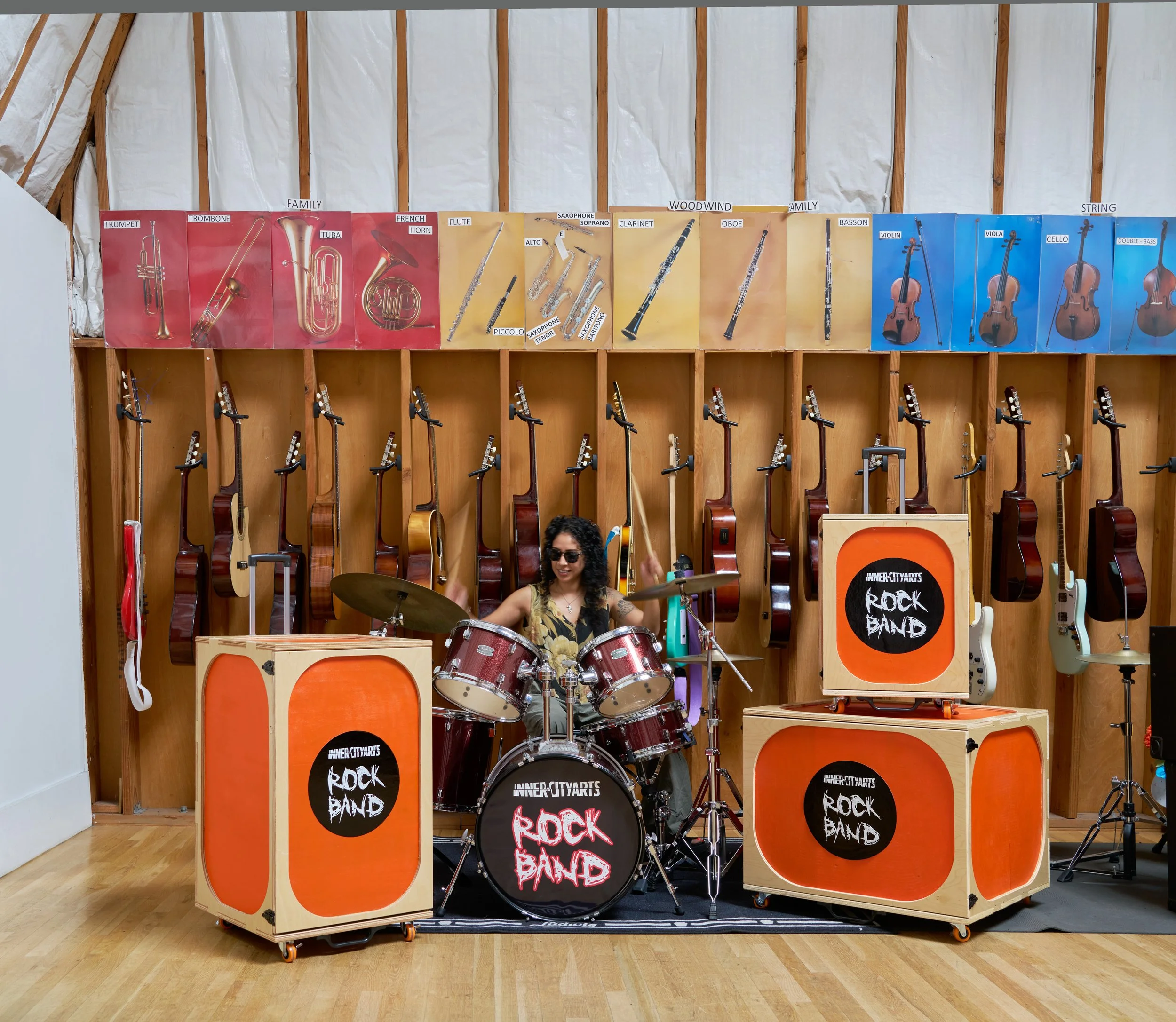 Dumber playing next to custom storage kits