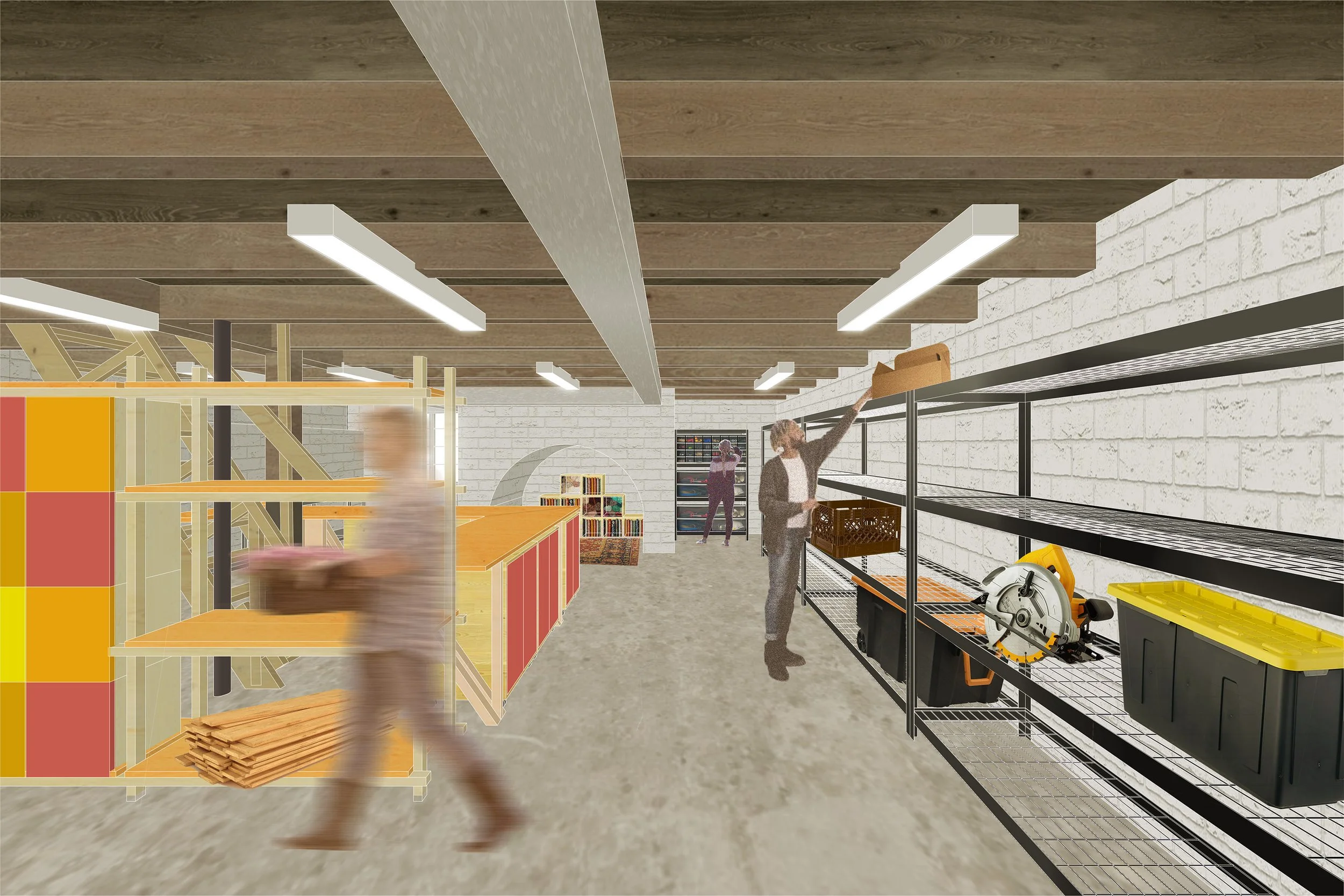 Rendering of the tool library