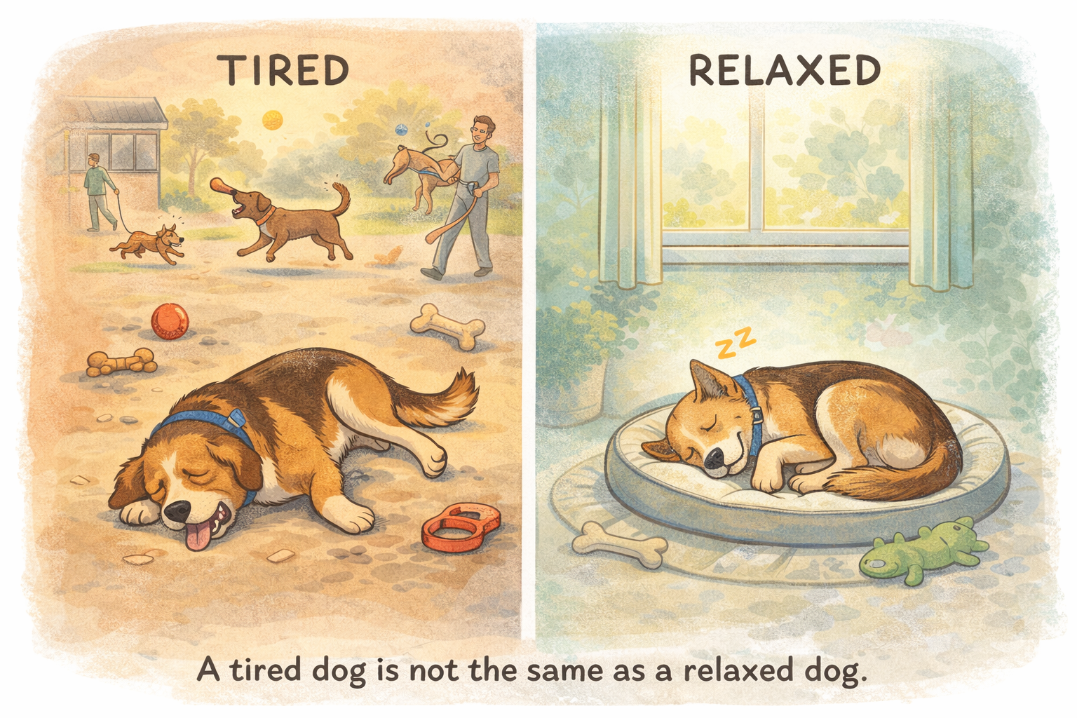 A Tired Dog Is Not the Same as a Relaxed Dog