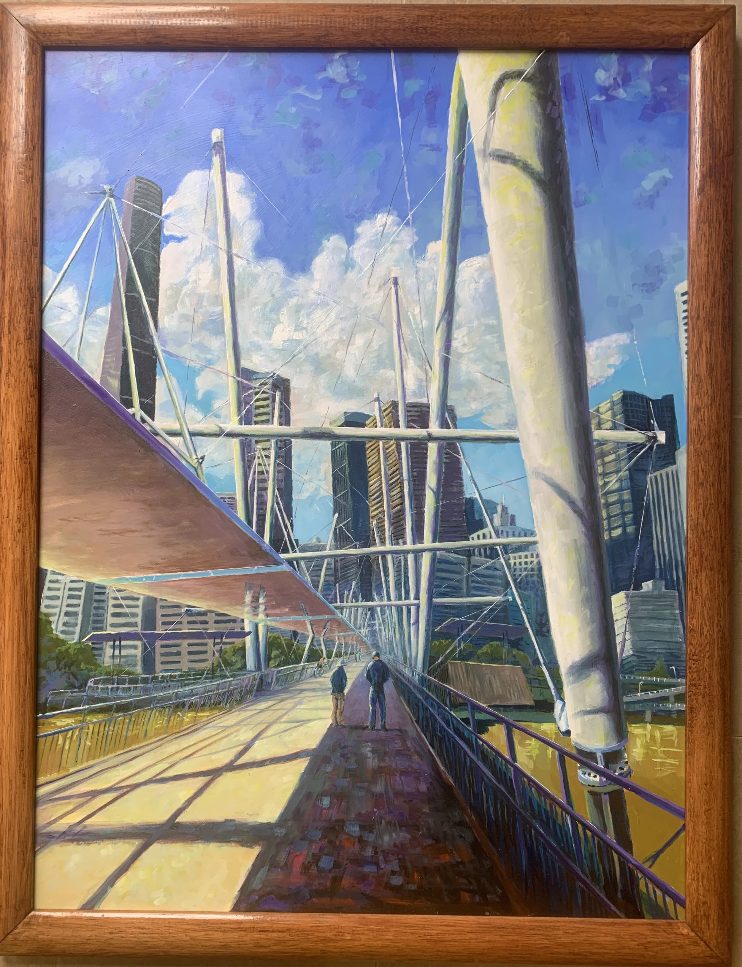 Bridge Brisbane, 2023, Oil on board, 850 X 650