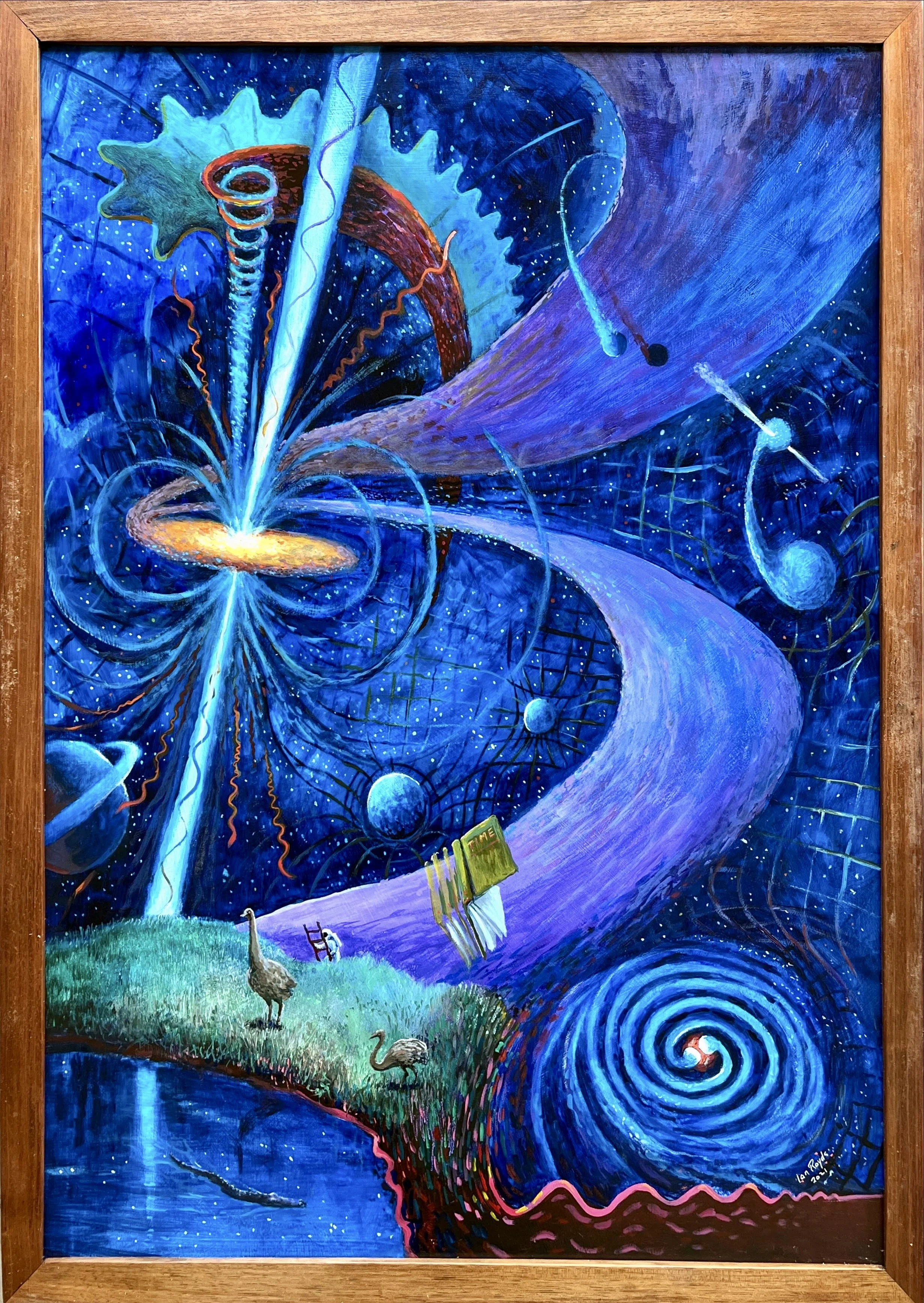 Space-Time, 2021, Oil on board, 800 X 600