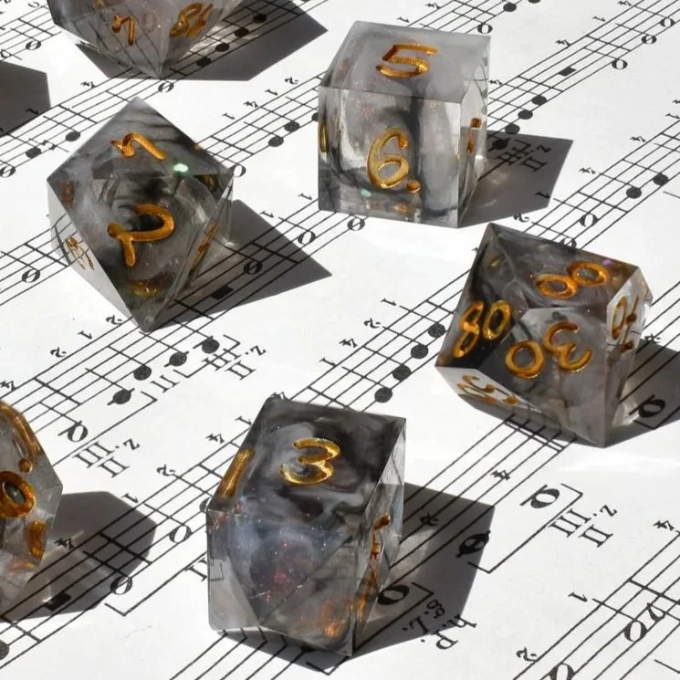 Ember and Ash | 8-piece dice set