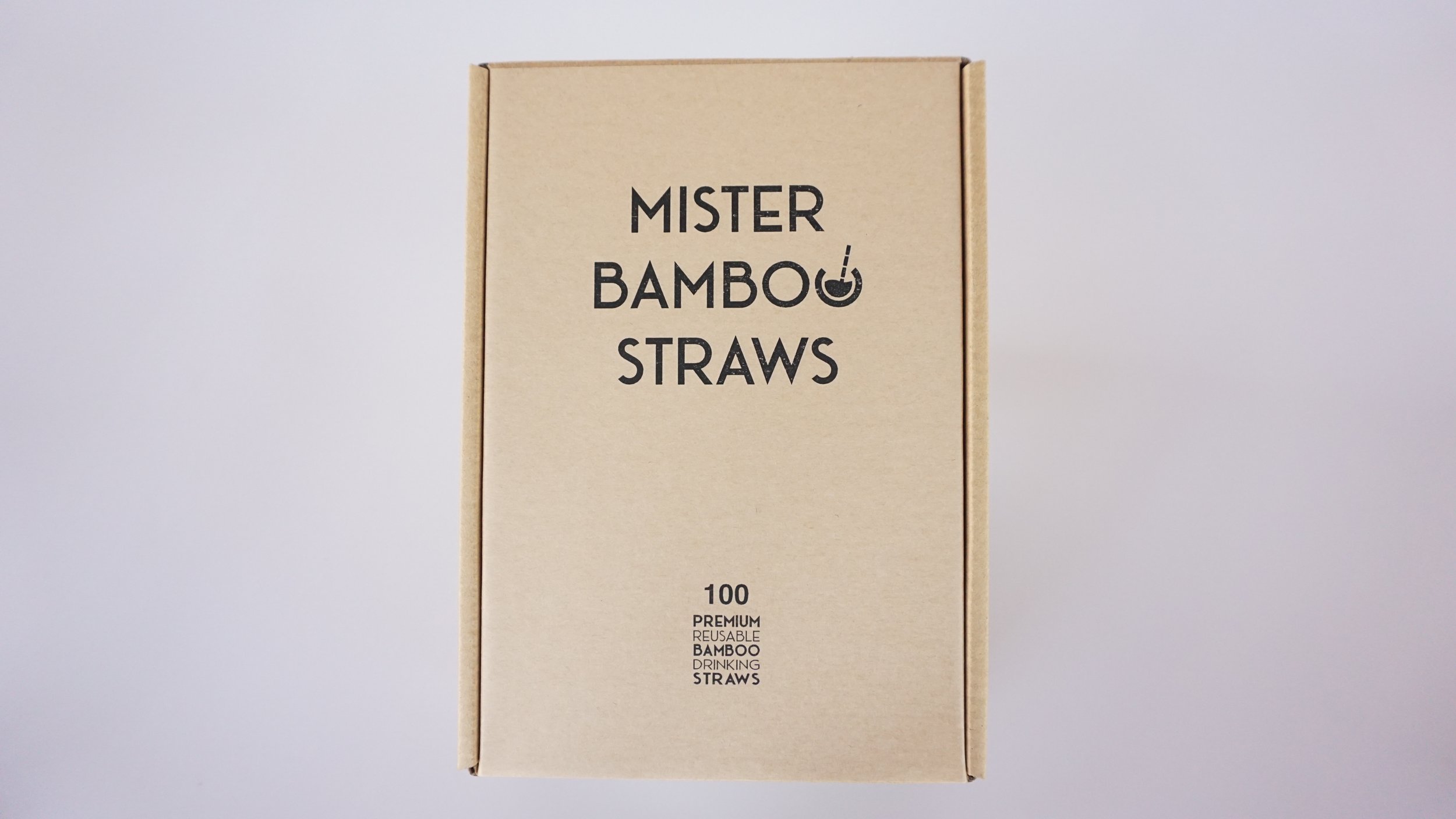 Laser-branded | 100 reusable bamboo straws | Length 20cm