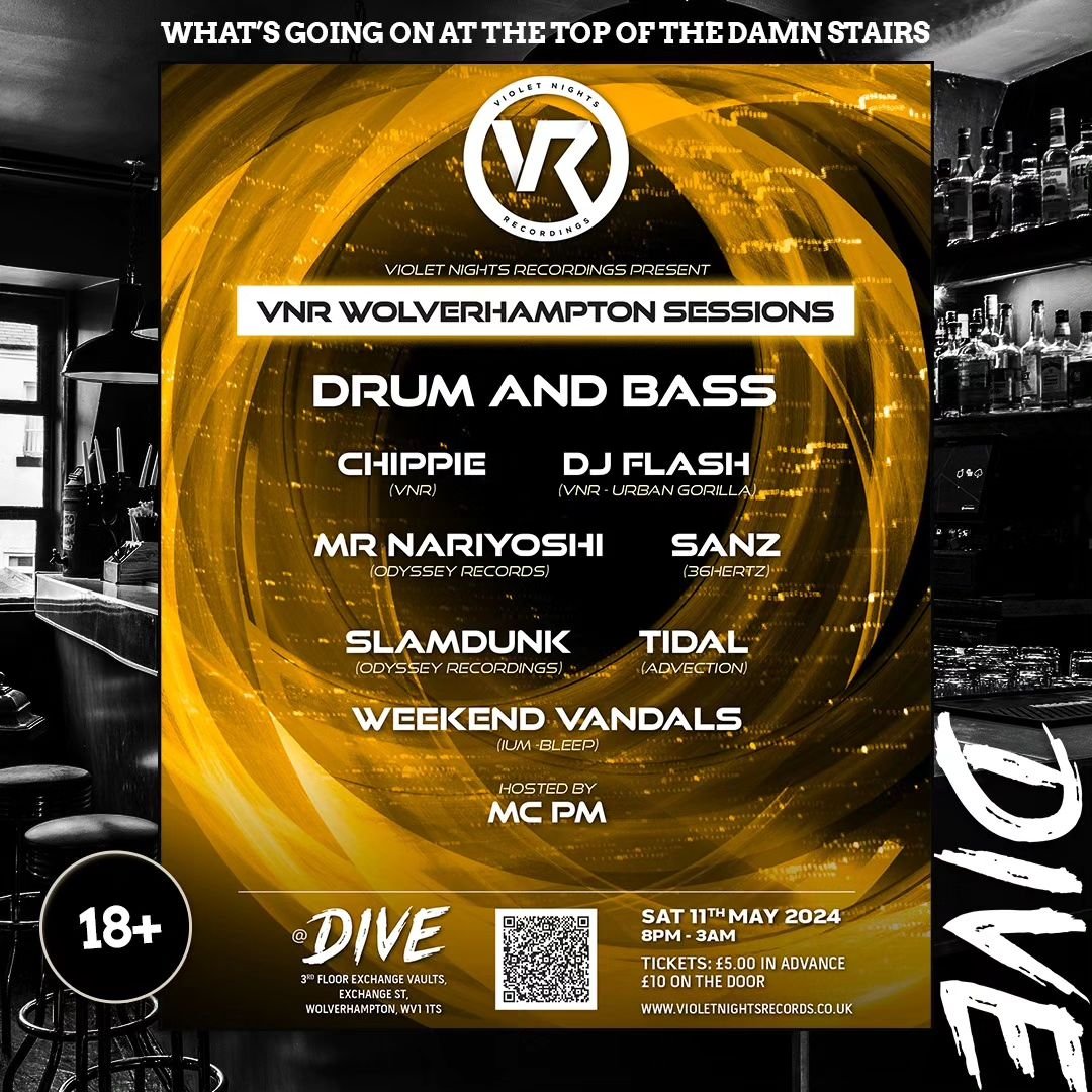 🚨 🚨 🚨 🚨 🚨
THIS⚡️SATURDAY - from 8pm
- - - - - - -
@vnrecordings presents VNR Wolverhampton Sessions with the finest drum 'n bass DJ's, hosted by MC PM. 
18+
&pound;5 advance from VNR 
&pound;10 on the door
- - - - - - -
Stay on top of our events