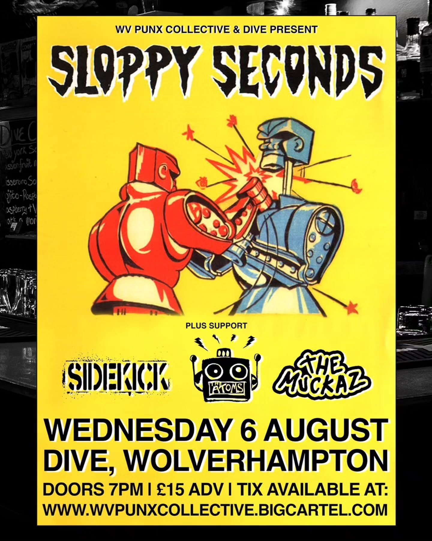 🚨⚡ PUNX AT DIVE ⚡🚨

⚡ Weds 6th August - from 7pm

⚡ We're teaming up with @wvpunxcollective to bring you the legendary Kings of Junk Rock @officialsloppyseconds from Indianapolis, as they hit DIVE on their way up to Rebellion Fest. 
Joined by an in