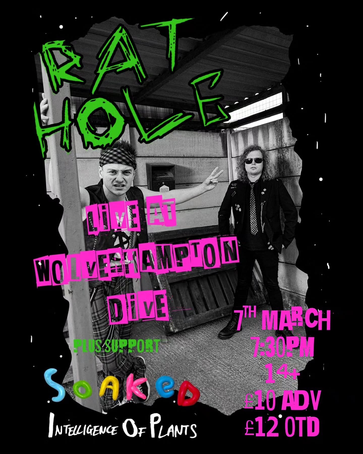🚨⚡ RAT HOLE LIVE AT DIVE⚡🚨

⚡ Saturday 7th March - 7:30pm

⚡ Dr Smackpot and Johnny Sideways AKA @wearerathole are here, and they&rsquo;re gonna drink all yer beer. These guys are total punk rock scumbags, snarling and spitting all the way from dow