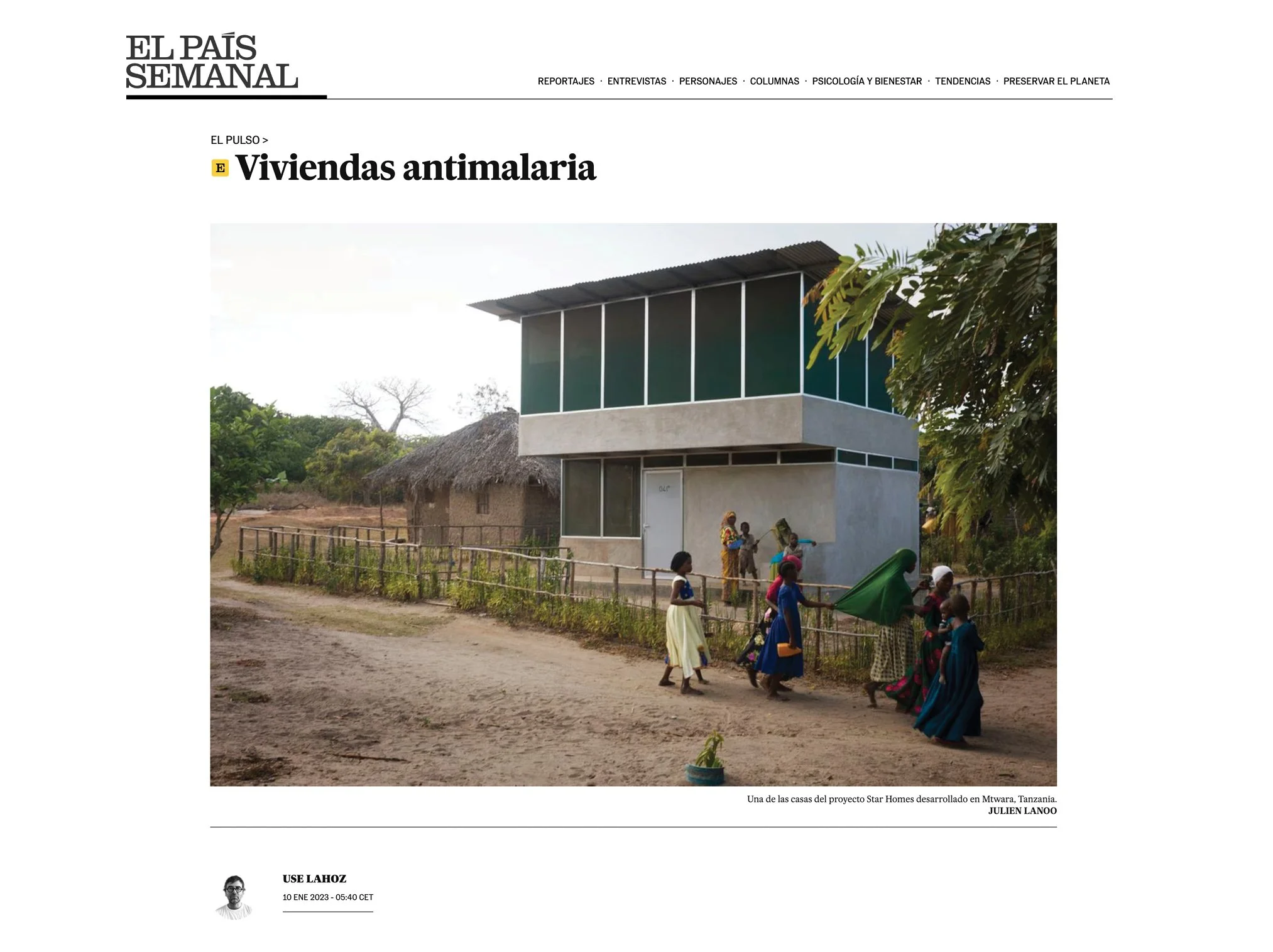 El País: Viviendas antimalaria