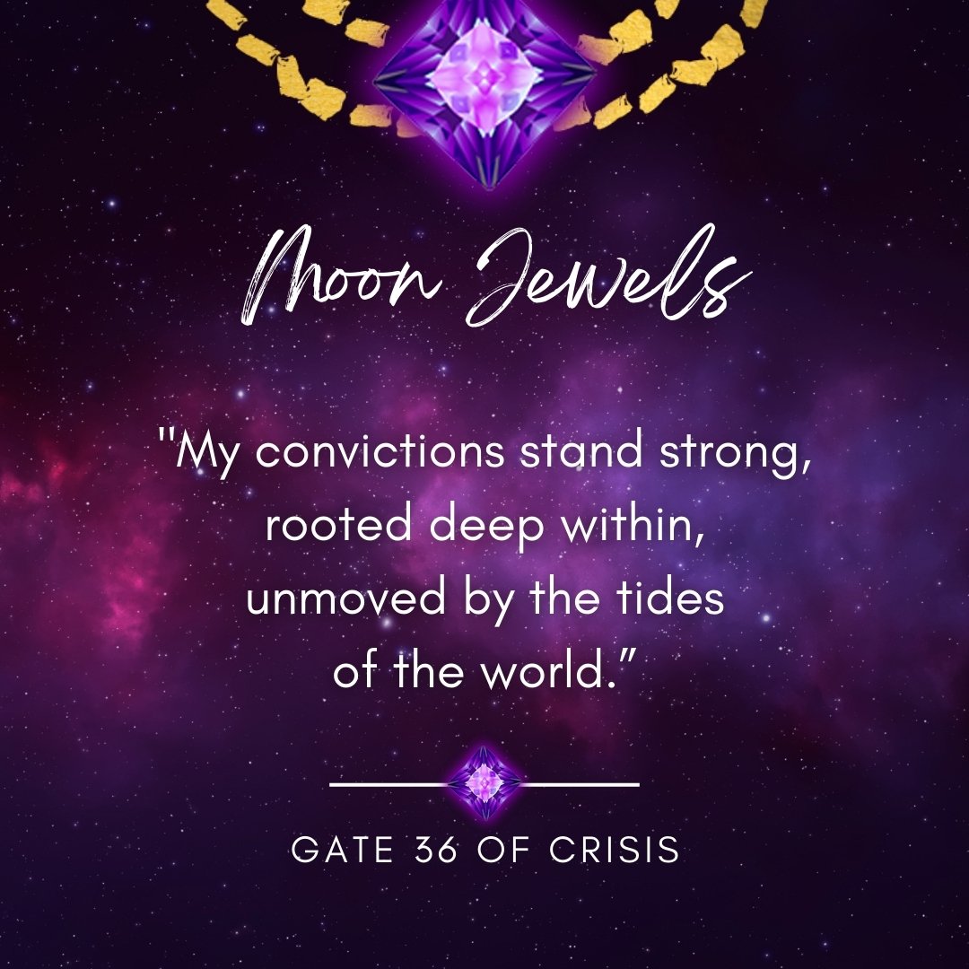 Hi Jewels, How are you?

The Moon has aligned with the Human Design Solar Plexus Center Gate 36 of Crisis, bringing a profound opportunity to transform our fears of vulnerability into steppingstones for personal growth. 🌱 

In the midst of 'crisis',