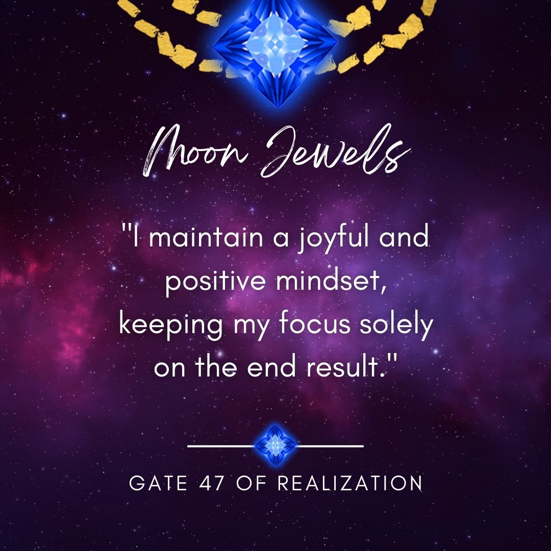 Jewels, Happy Friday!

Let&rsquo;s embrace the Moon's gentle guidance as we journey through the Human Design Ajna Center's Gate 47 of Realization.

This magical gateway invites us to dive deep into expansive thoughts and bright inspirations, urging u