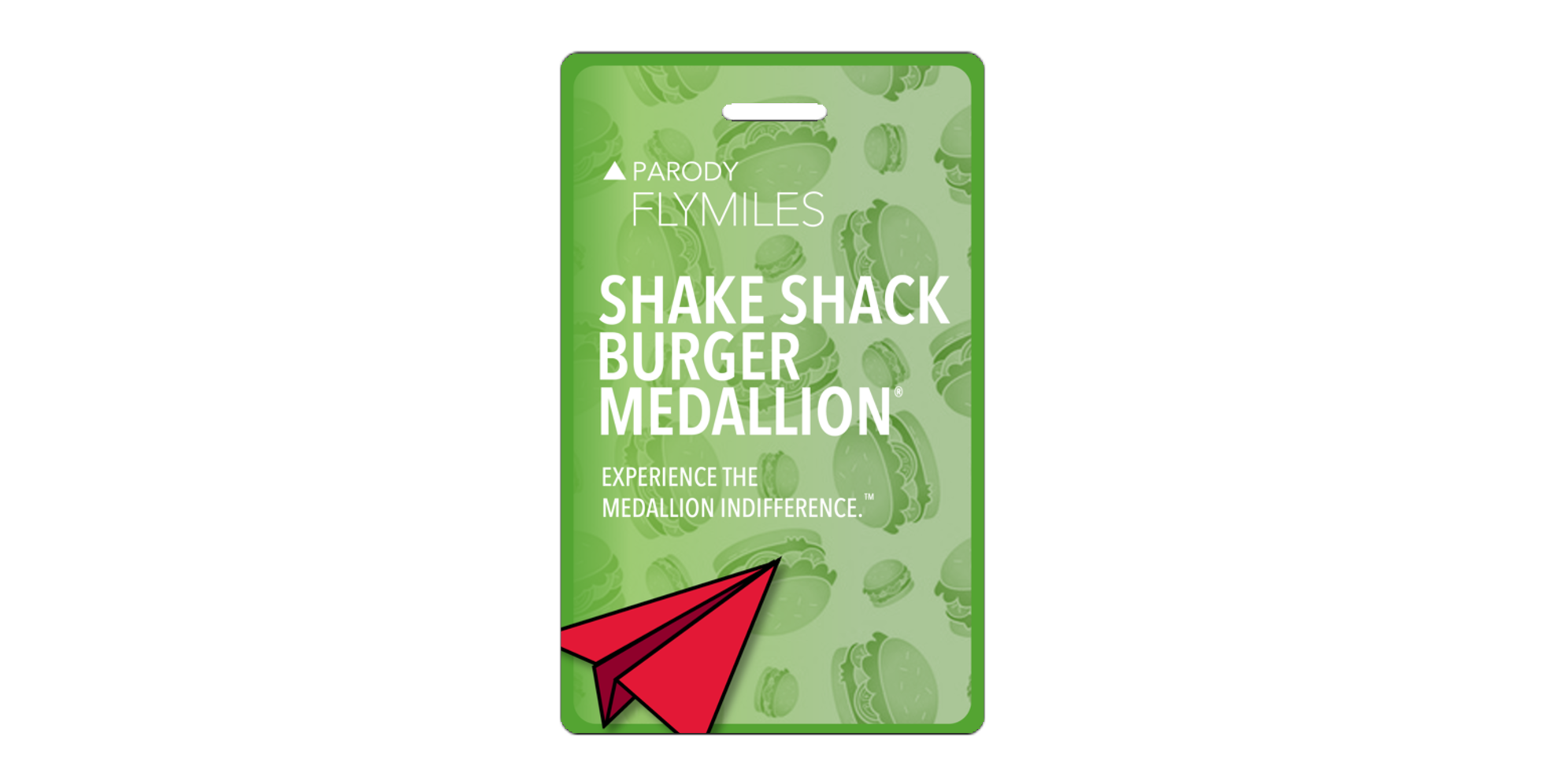 Shake Shack Medallion Parody Luggage Tag