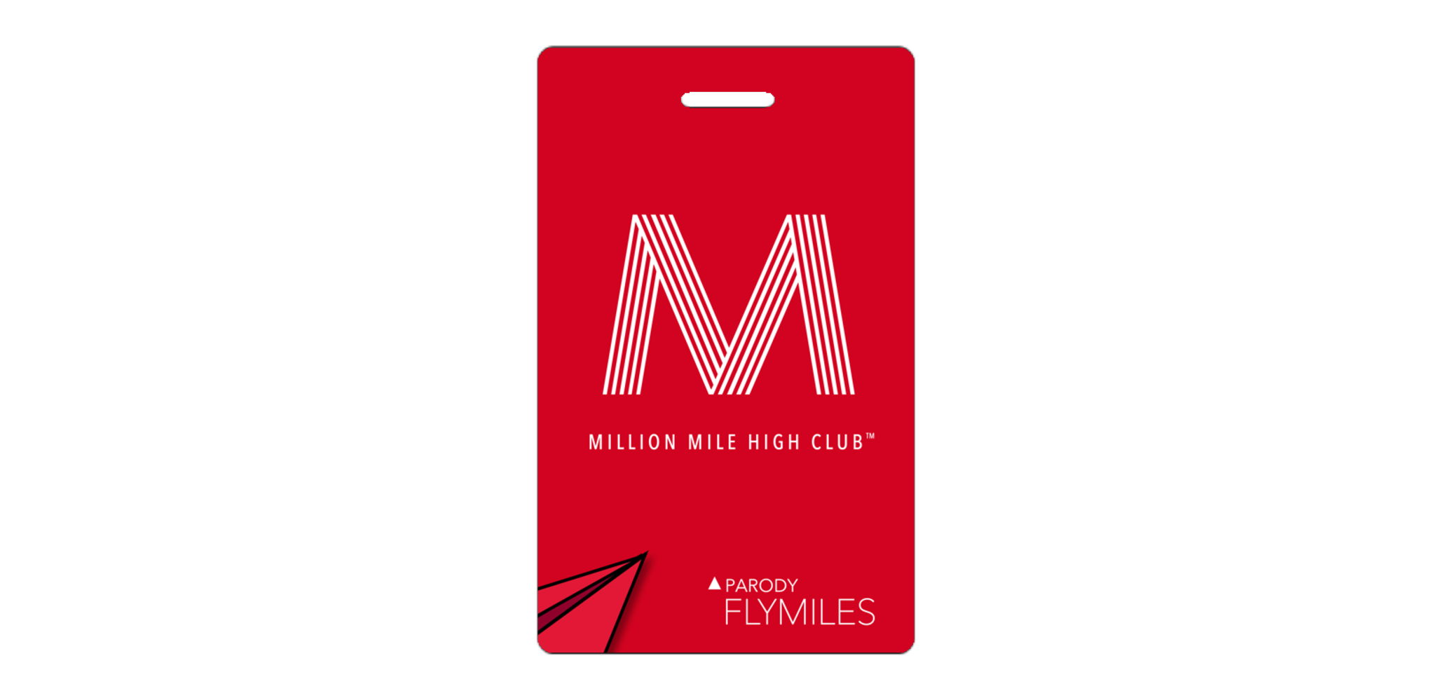Million Mile High Club Parody Luggage Tag