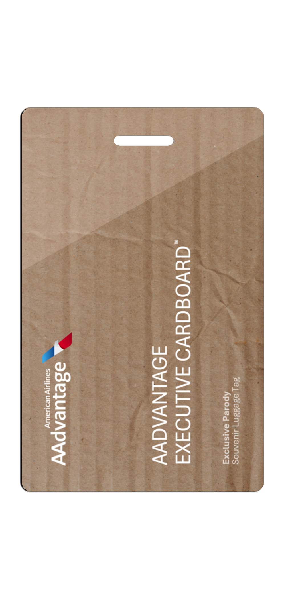 AAdvantage Cardboard PARODY Luggage Tag