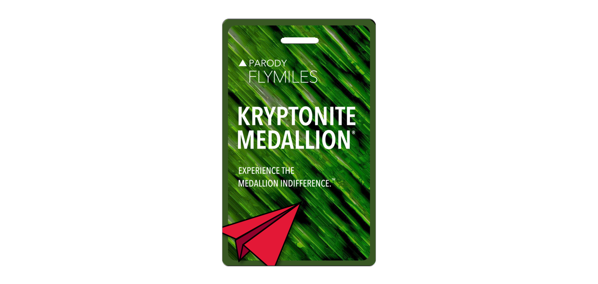Kyrptonite Medallion Parody Luggage Tag