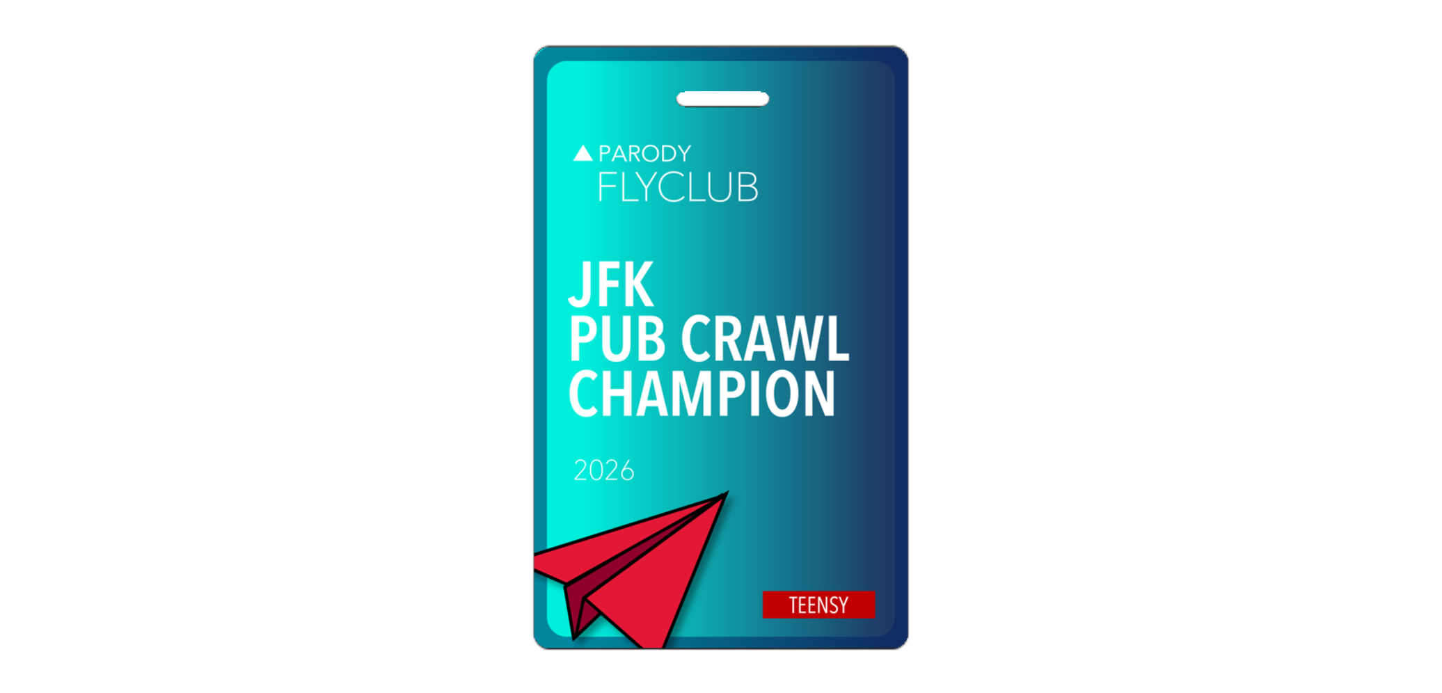 2026 JFK Sky Pub Parody Luggage Tag