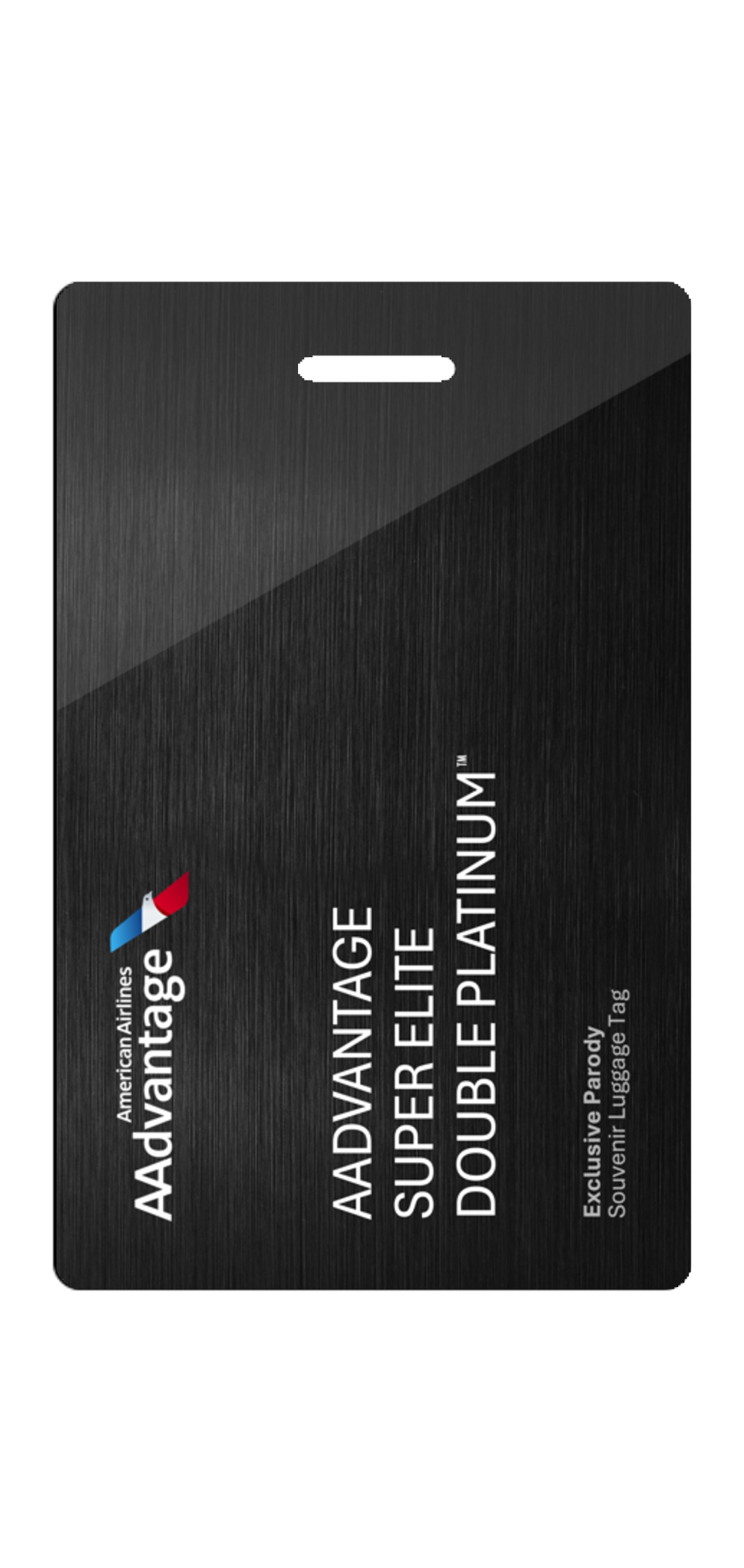 AAdvantage Super Elite Double Platinum PARODY Luggage Tag