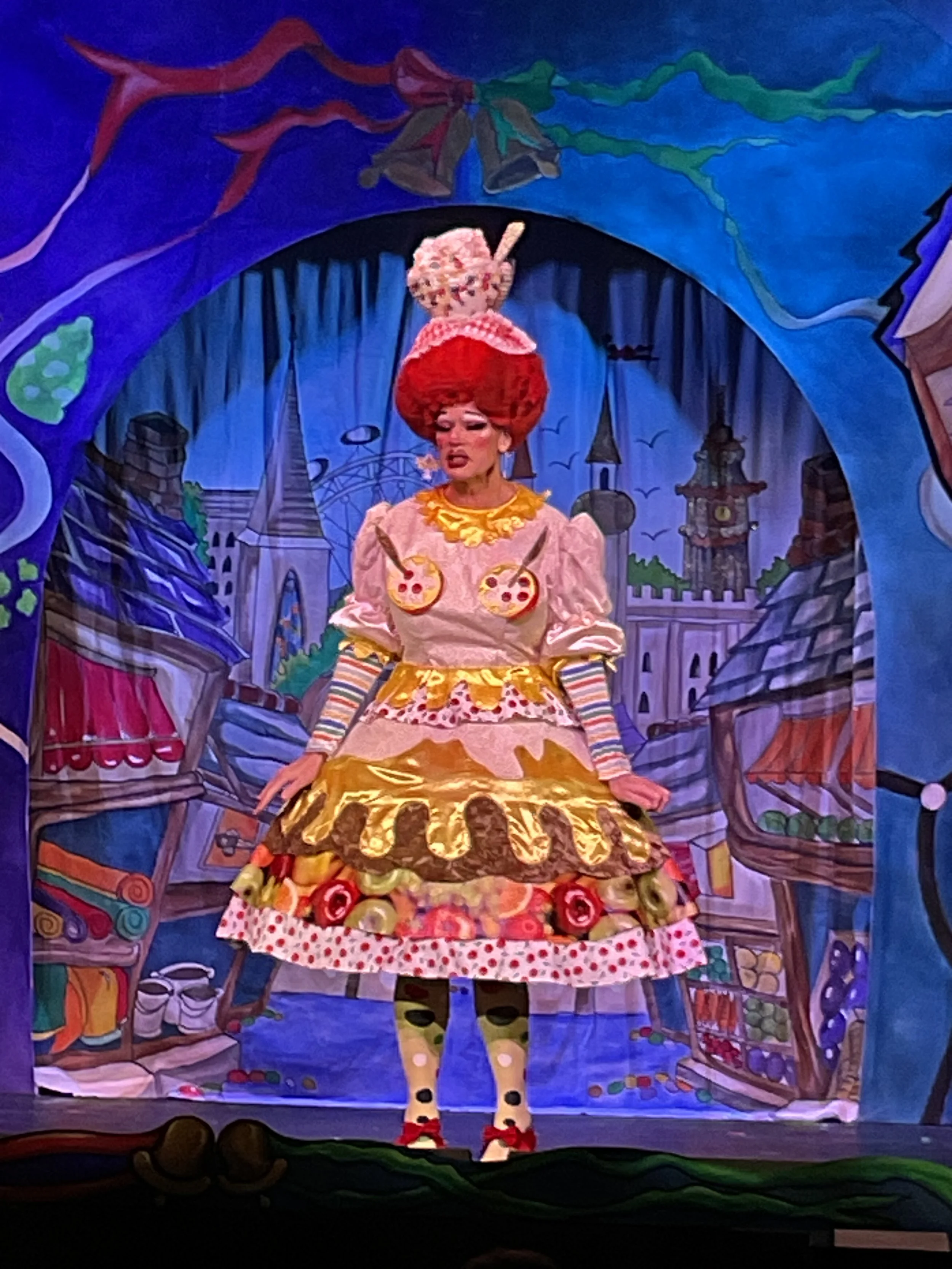 Dame Sherrie Trifle costume  Dick Whittington  Regal Theatre 2025