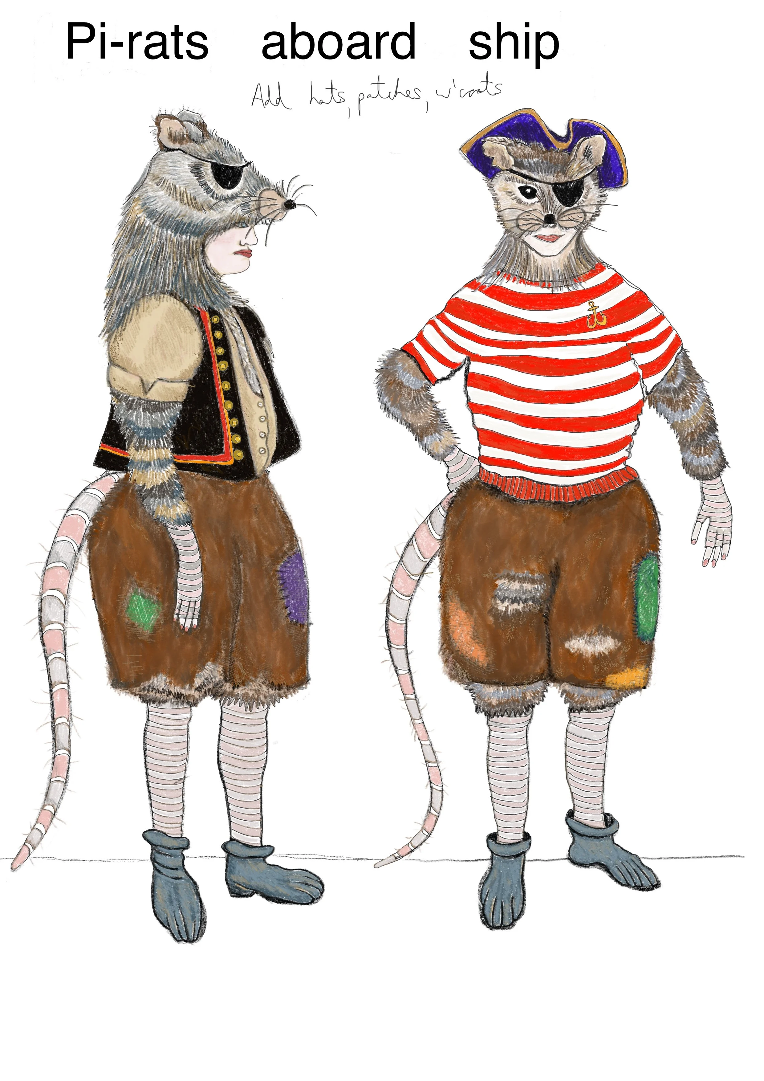 Pi -rats costume designs: Dick Whittington, Regal Theatre 2025