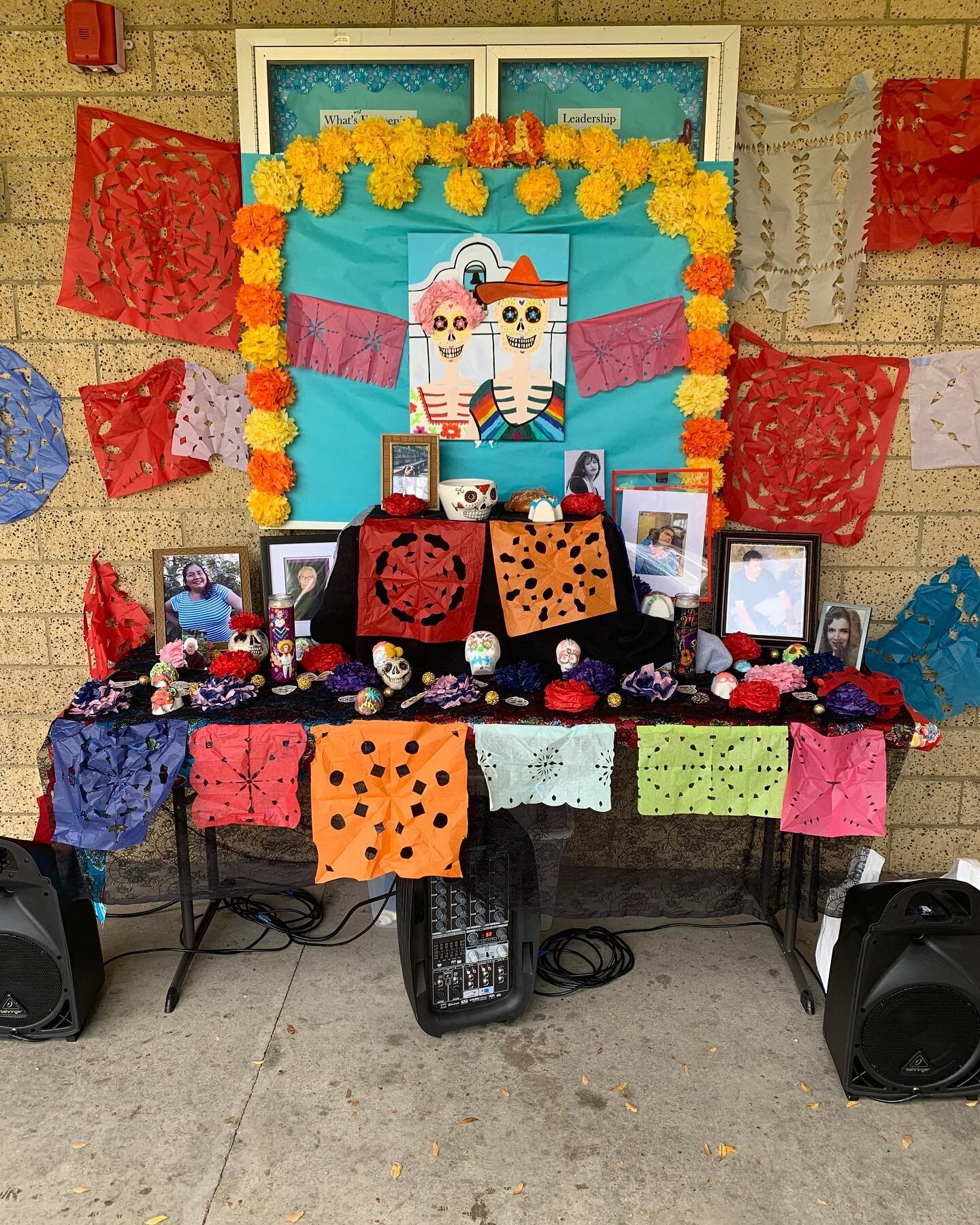 Our students did an amazing job in creating this beautiful altar for &ldquo;D&iacute;a de Muertos.&rdquo; They hand-made all the sugar skulls, banners, and flowers that are seen in this picture!! 

Thank you Latinx Club for hosting this school-wide c
