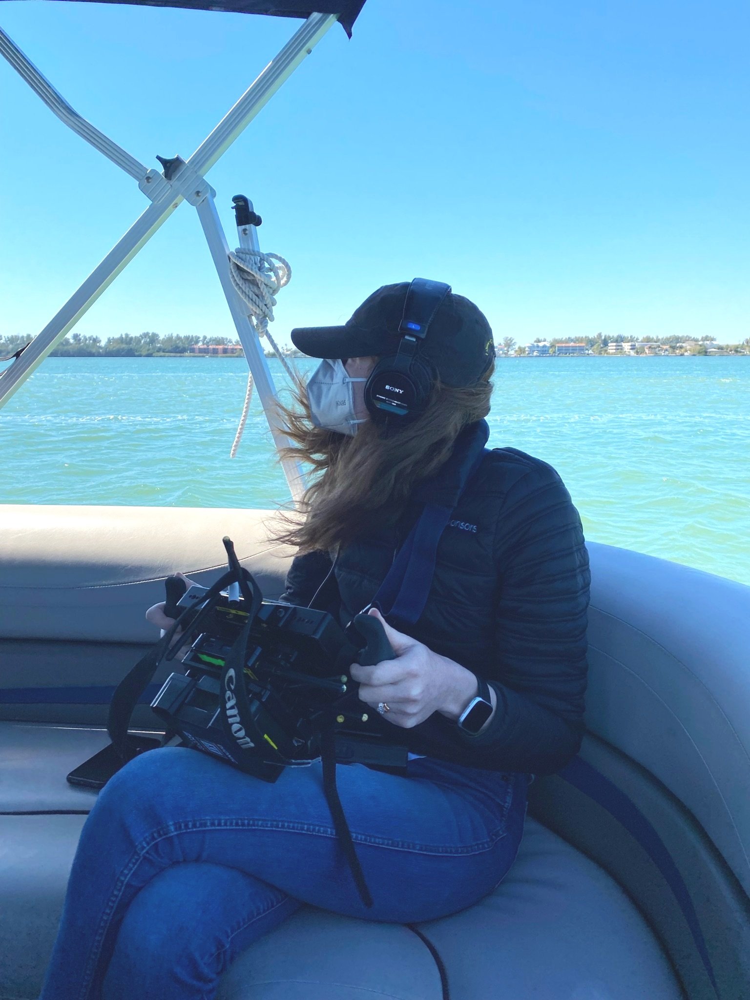 Story Producing an interview on a pontoon boat for an upcoming HBO series.