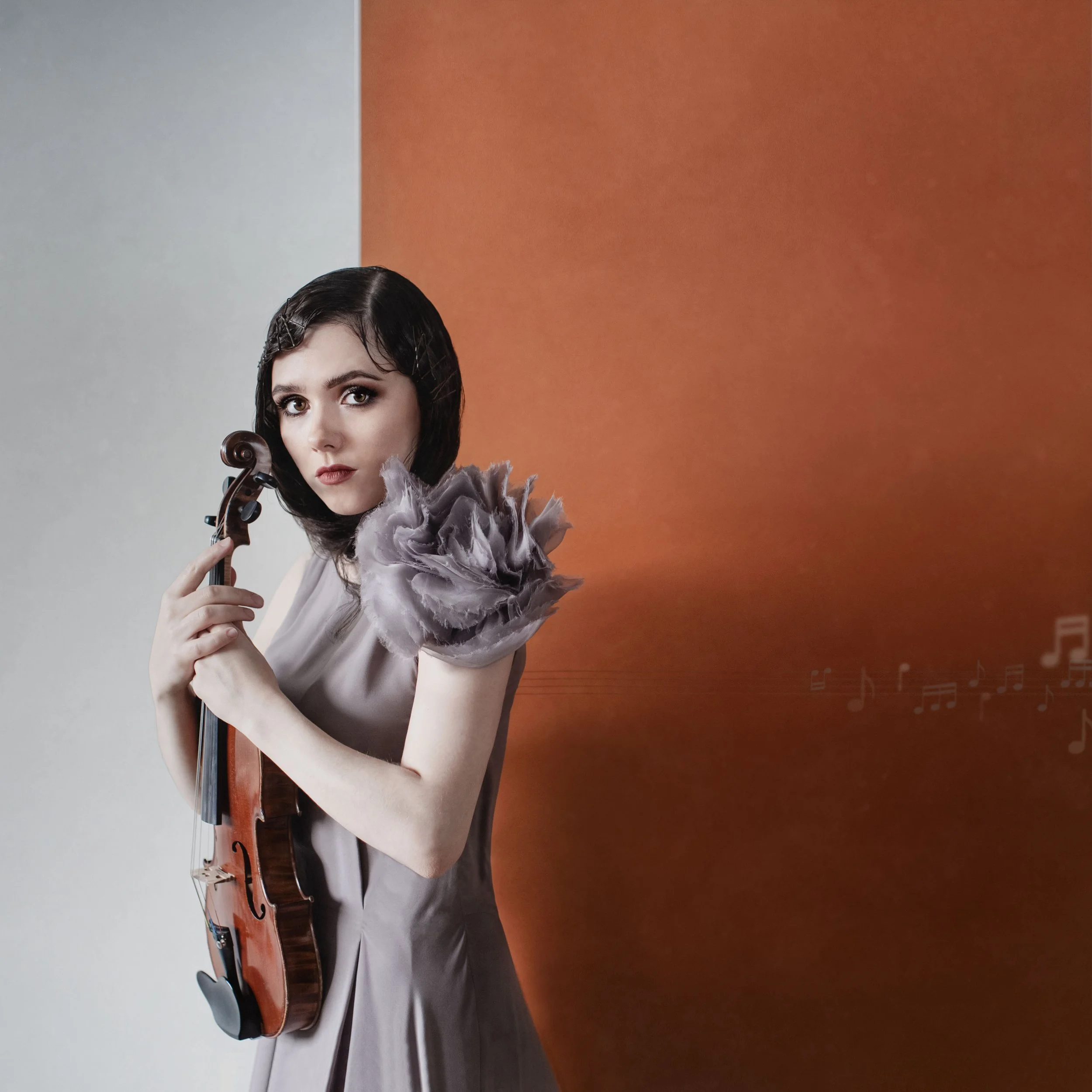  
 Title: 
 
Waltz of the Flowers – The Nutcracker – Tchaikovsky 
 Story & Message:   
Beaming with anticipation, she waits backstage, pacing back and forth behind the flutter of the curtain. Like an array of flowers on a field of green are the dance