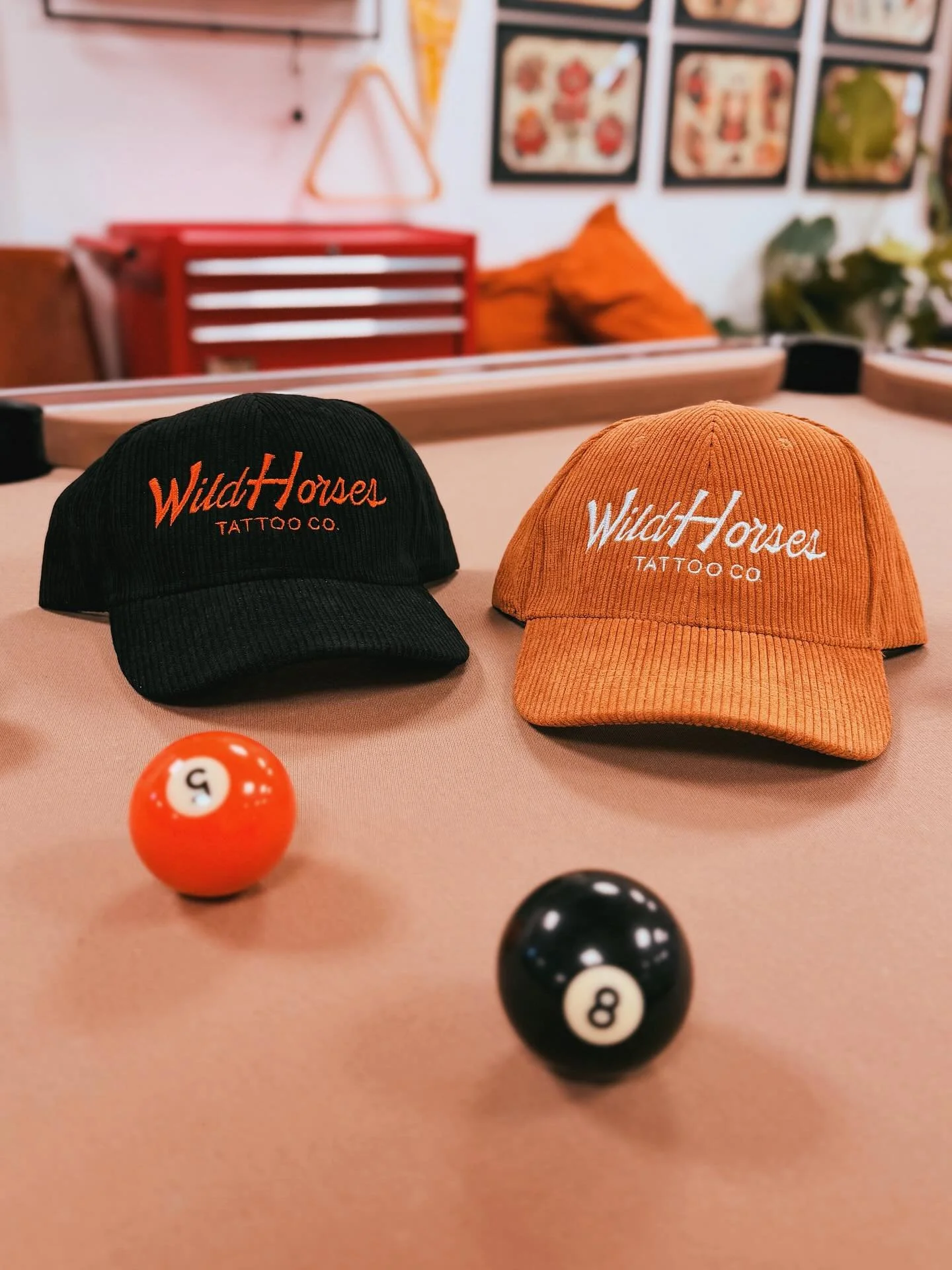 ⭐️ NEW CORD HATS ⭐️ AVAILABLE NOW 

🌵 Wild Horses Tattoo Co. embroided cord caps - Available in:

BLACK/ORANGE
TAN/WHITE

&pound;25 each

Available to pick up at the studio 
Or if you&rsquo;d like one shipped to you then DM us to purchase online (+ 