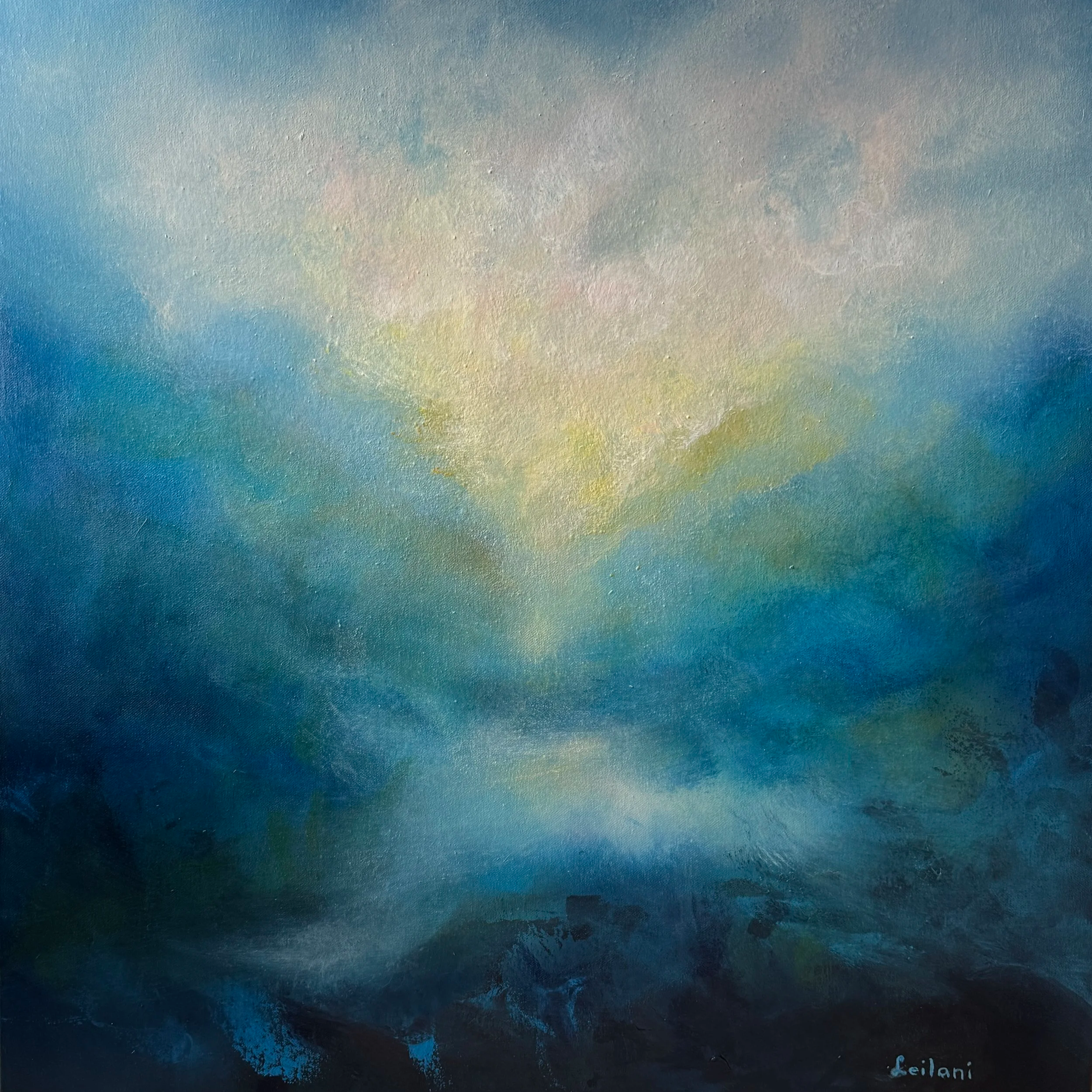 LIGHT BETWEEN WORLDS | Acrylic Painting | 30"x30"