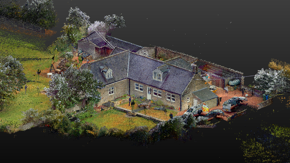 3D point cloud survey model produced from a laser scan in Newcastle
