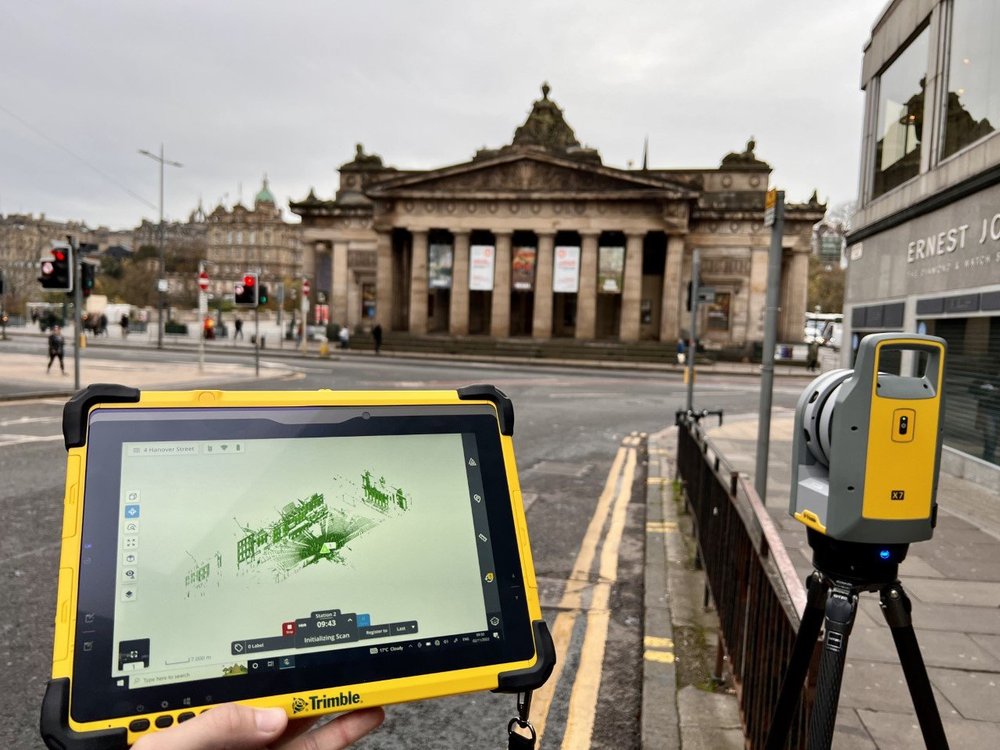 3D laser scanning of a building in Edinburgh, Scottish Borders