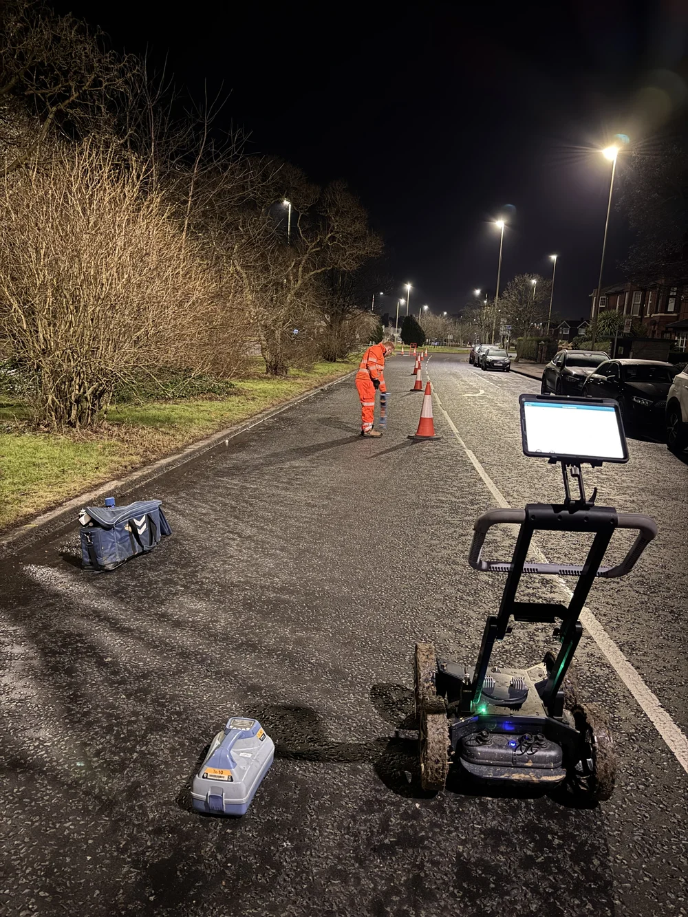 Utility survey on a night shift in Sunderland