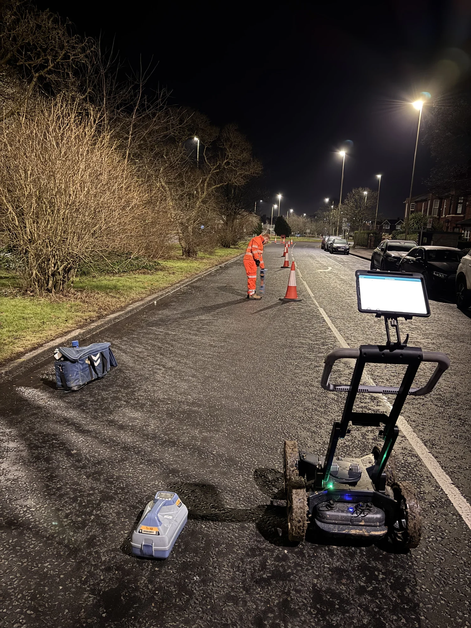 Utilities survey carried out on a night shift in Sunderland
