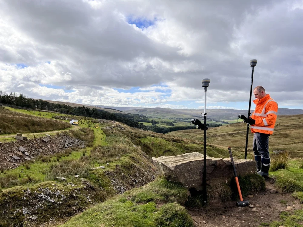 Surveyors carrying out a quarry survey in Cumbria