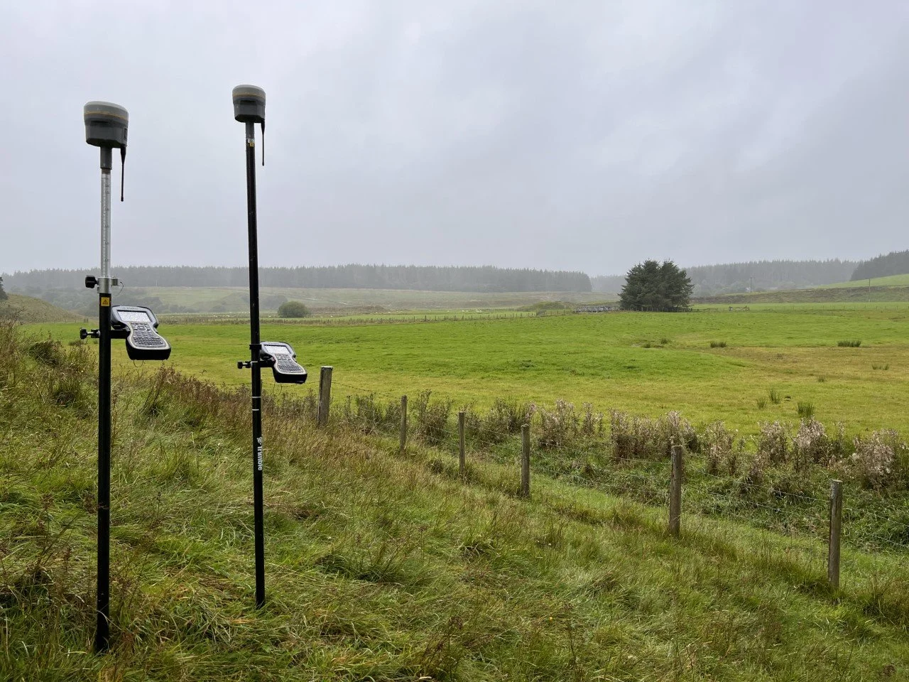 GNSS surveying with a Trimble R10 in Northumberland