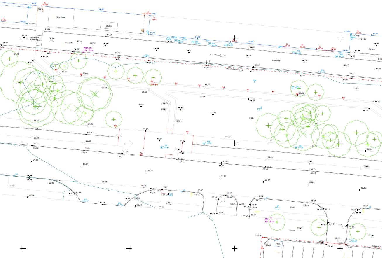 Topographic survey drawing, Darlington