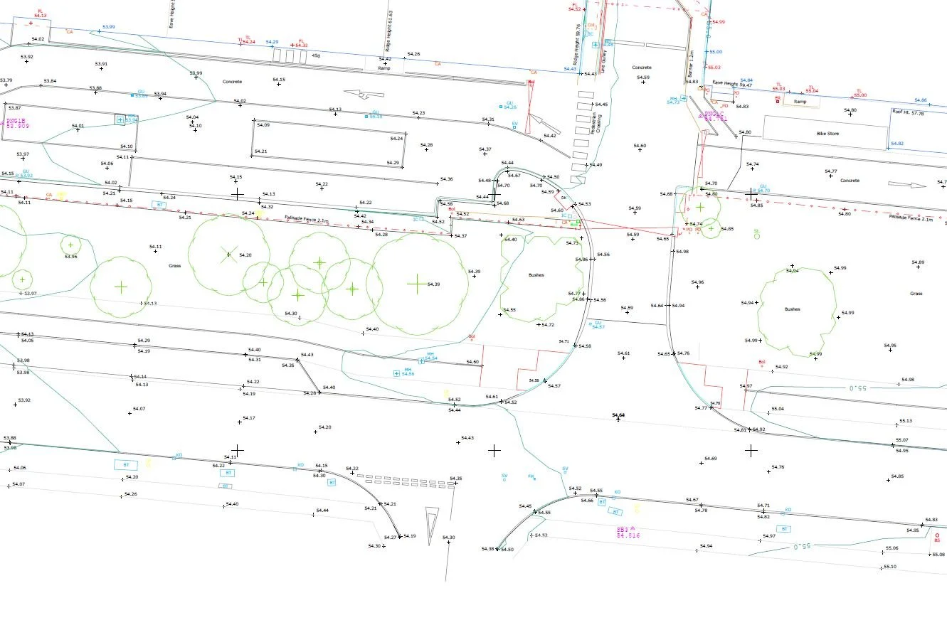 Topographic survey drawing, Darlington