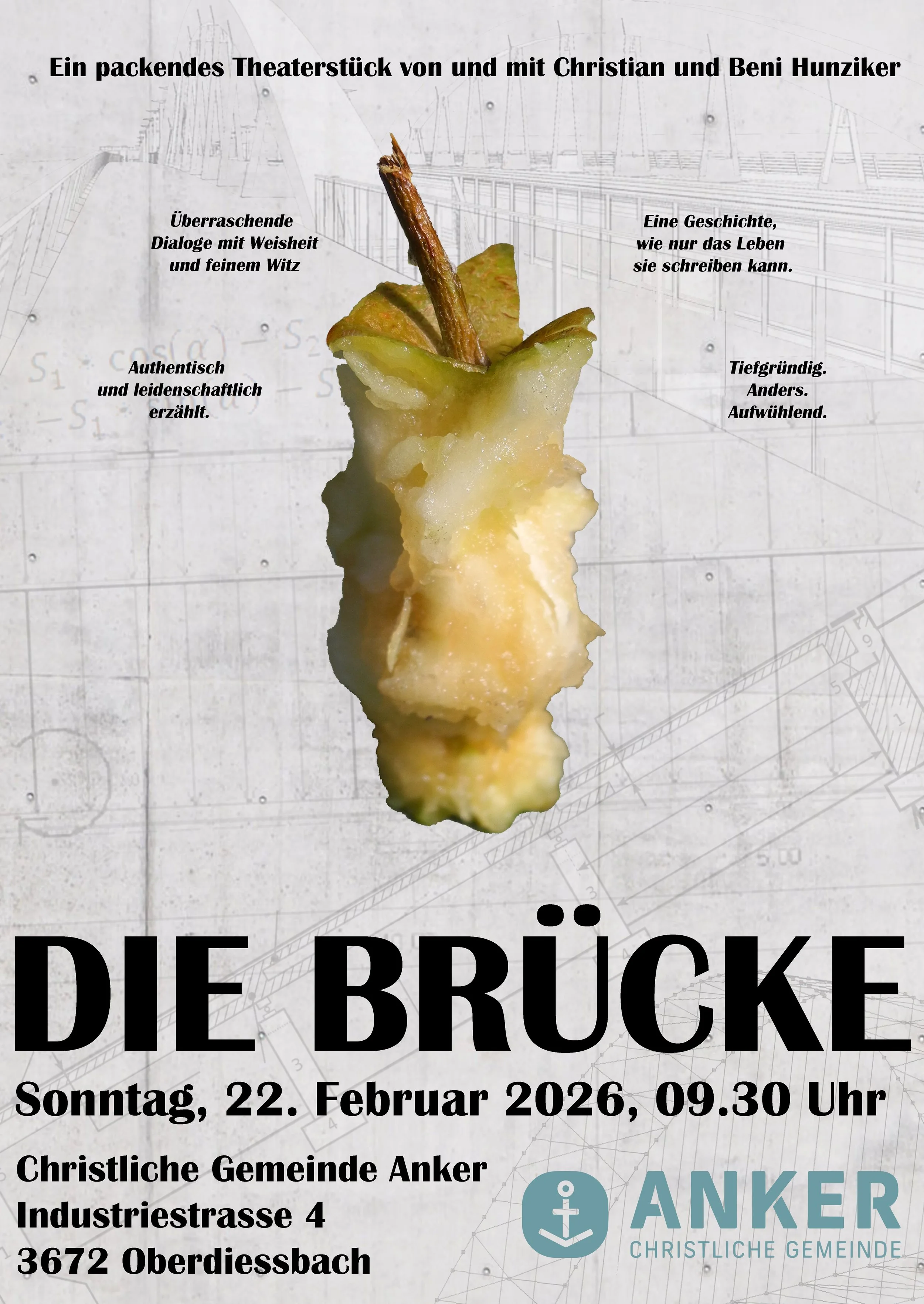 Theaterstück "Die Brücke" von Bruderboot / 22. Februar 2026 / Anker Oberdiessbach