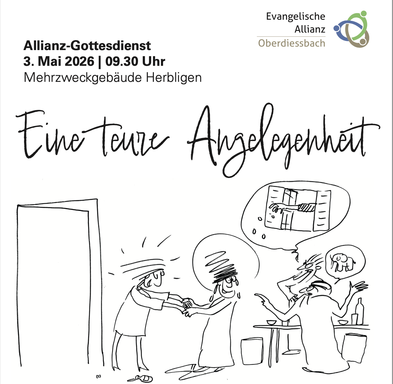 Allianz-Gottesdienst / 3. Mai 2026, 09.30 Uhr / Mehrzweckgebäude Herbligen
