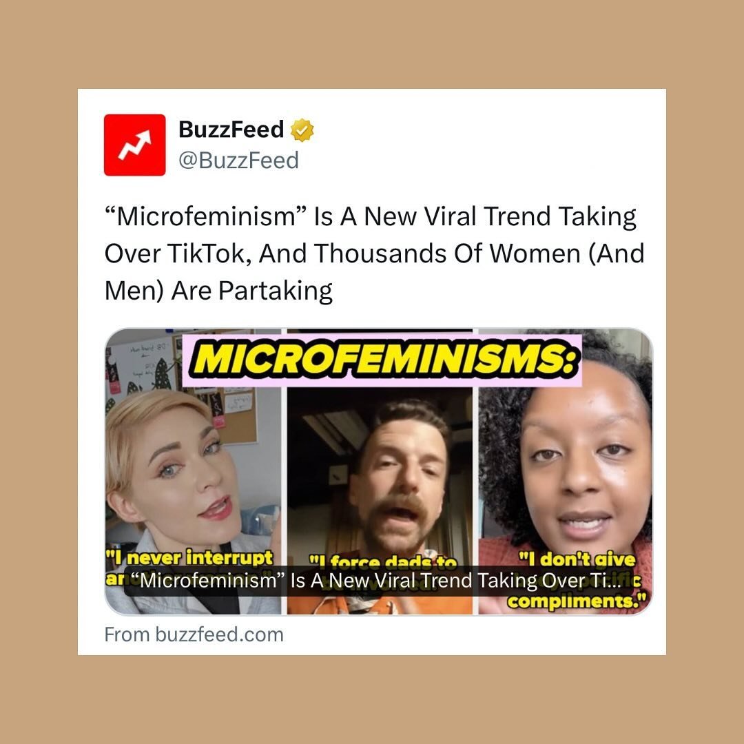 Catch me being a menace to the patriarchy in @buzzfeed 

Microfeminism was the word I was looking for to describe the small, daily ways we can empower women and heal the patriarchal wounds of our society. Who would have thought I would have found it 