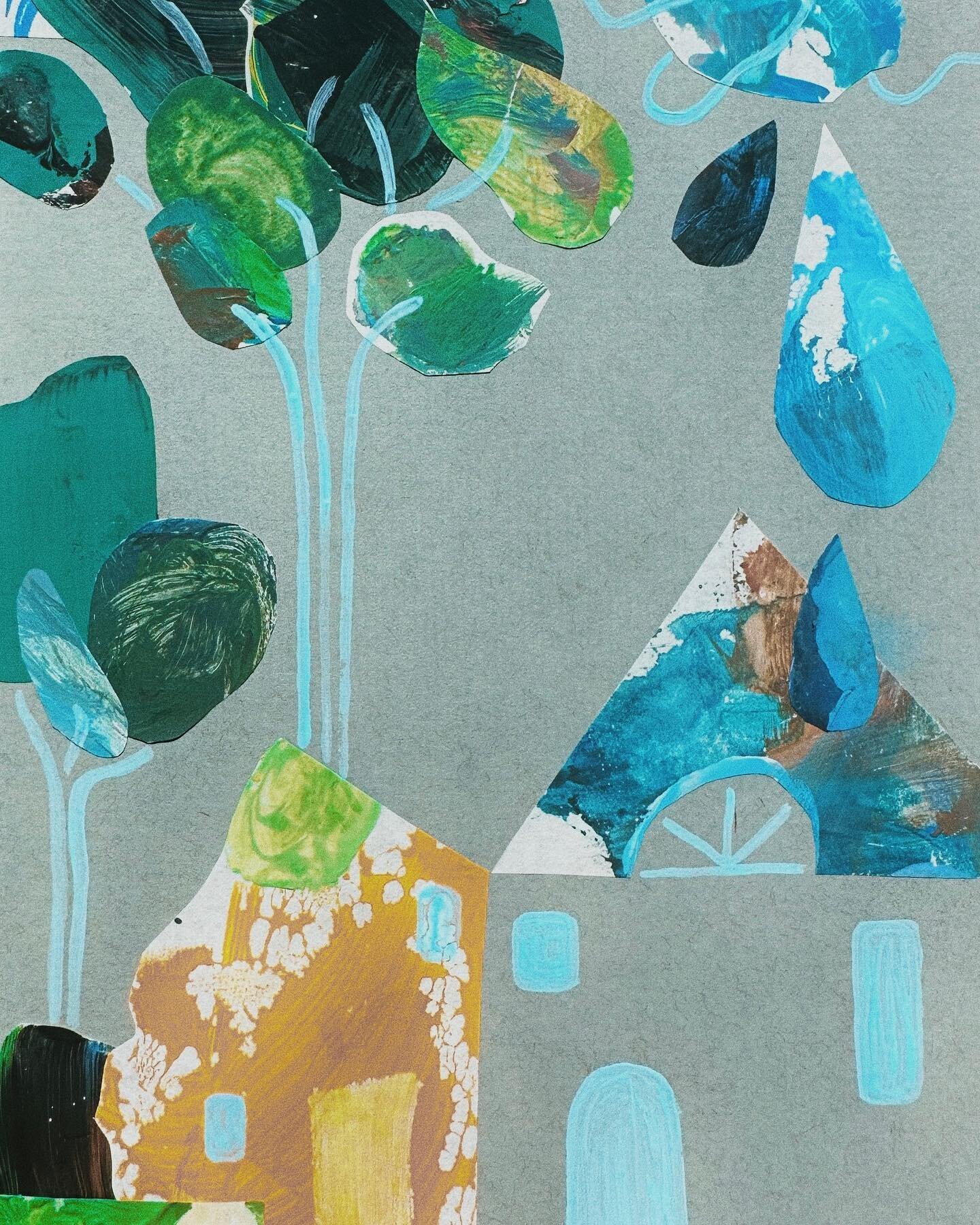 turning old paint palettes into collages ✂️

#collage #painting