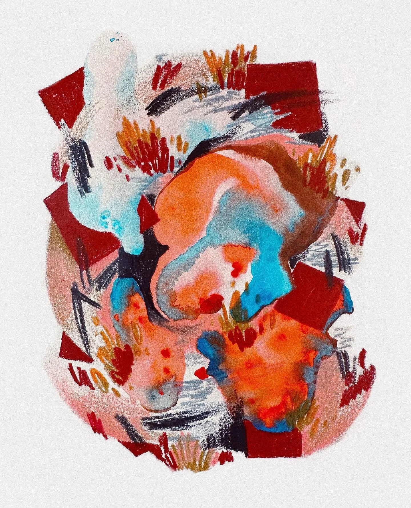 another abstract sketchbook page 💫🌀🟥

#sketchbook #painting